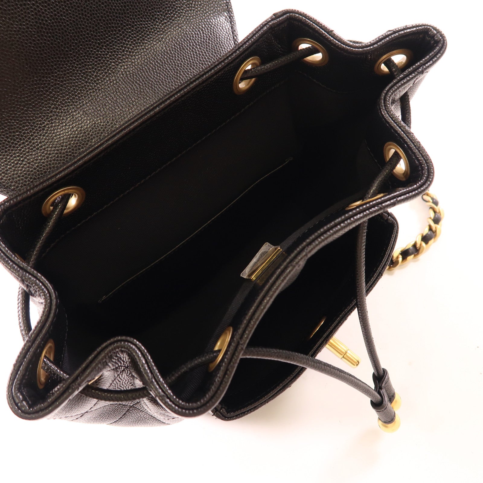 CHANEL 牛皮皮革Backpack金扣背包