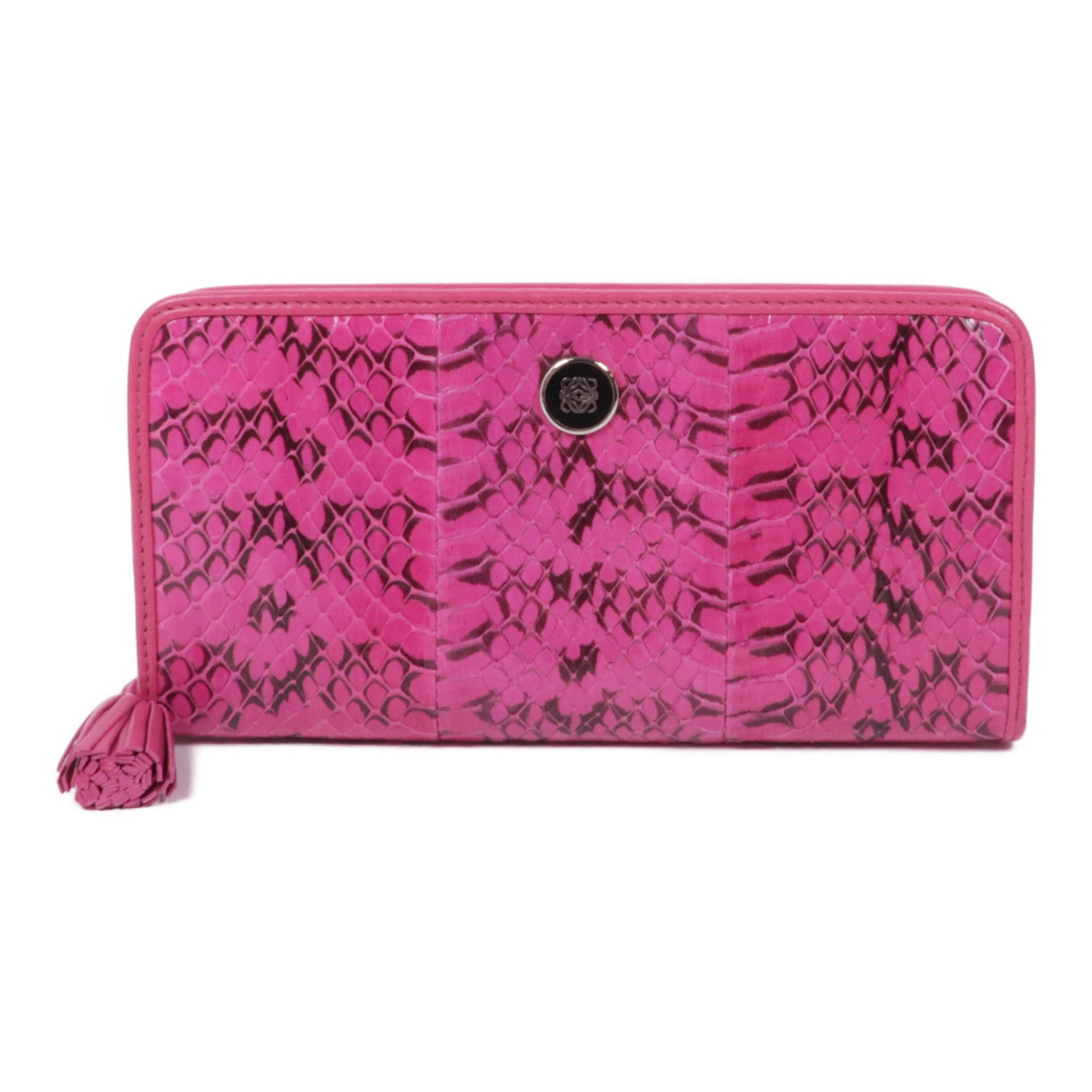 LOEWE 【激減優惠】牛皮皮革Zipped Long Wallet銀扣長錢包