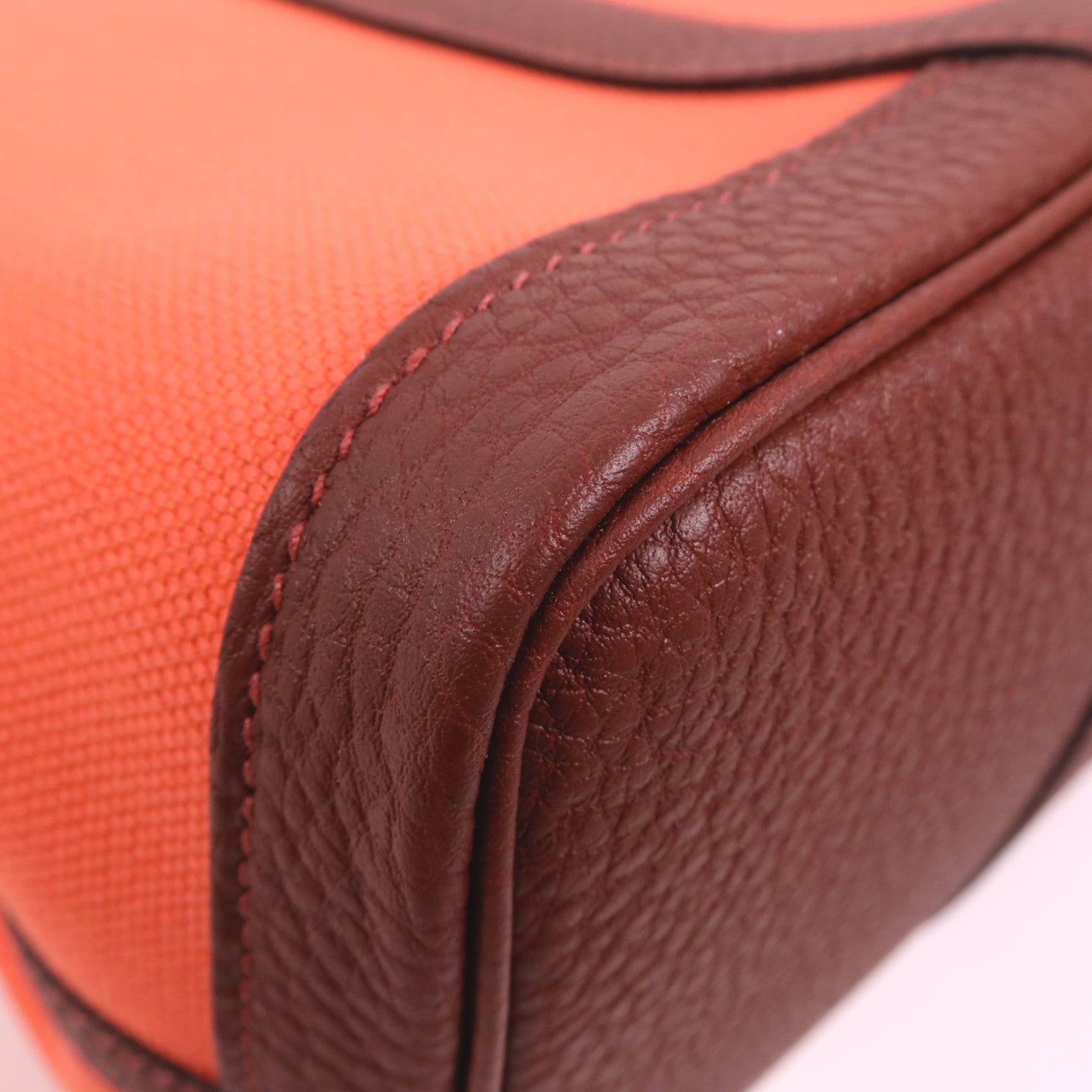 HERMES 帆布Garden Party TPM銀扣手挽袋