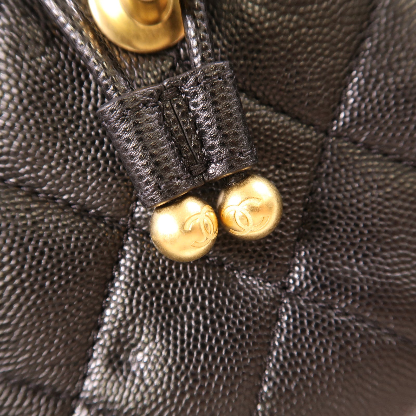 CHANEL 牛皮皮革Backpack金扣背包