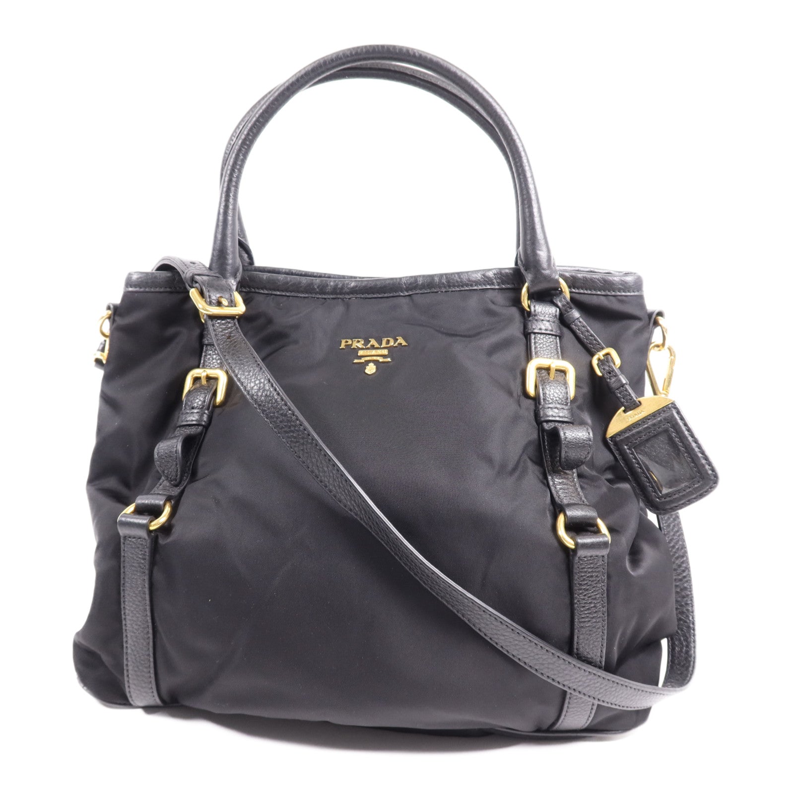 PRADA 尼龍2 Way Shoulder Bag金扣手挽肩背兩用袋