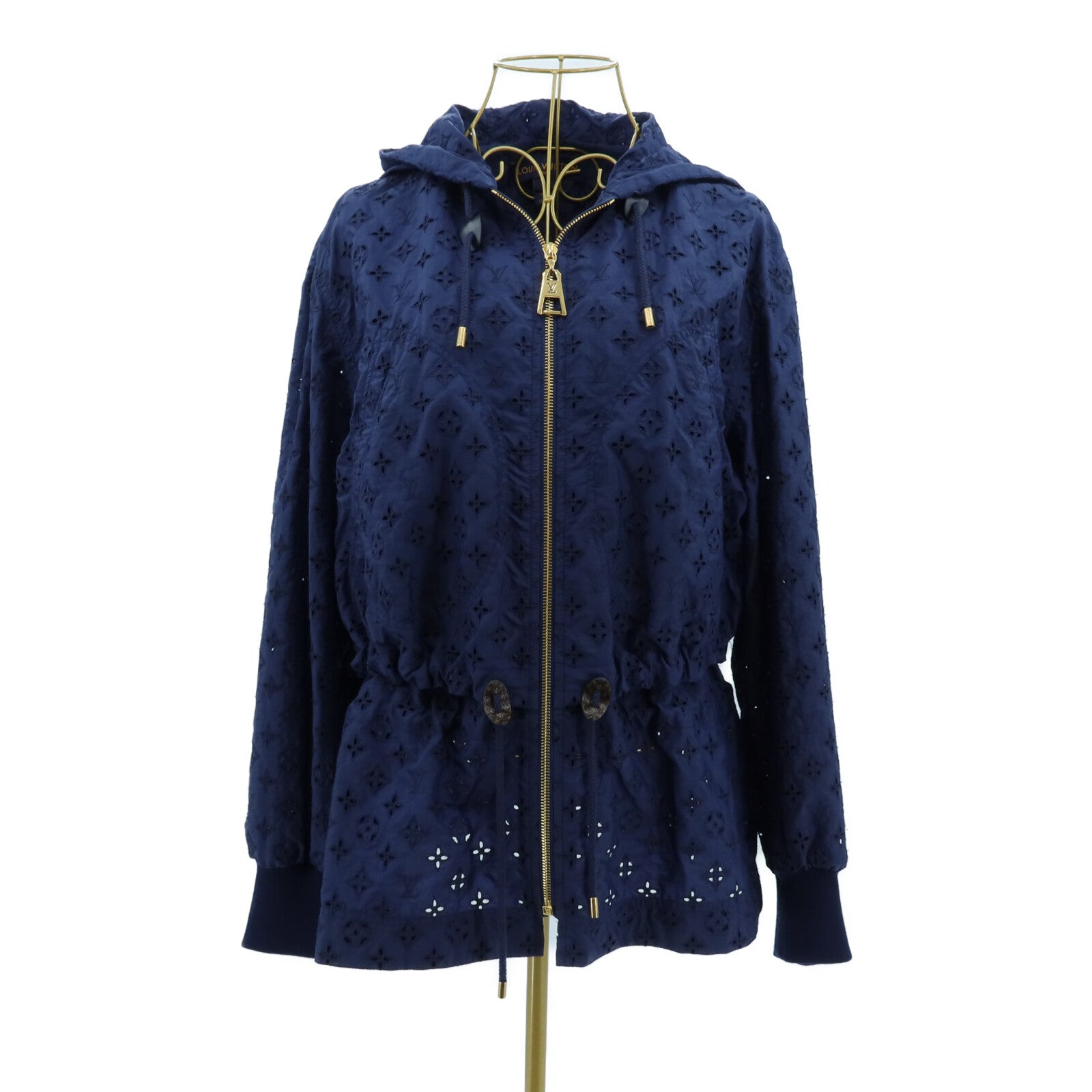 LOUIS VUITTON Nylon/Wool/Polyamide Broderie Anglaise Monograms Blouson外套