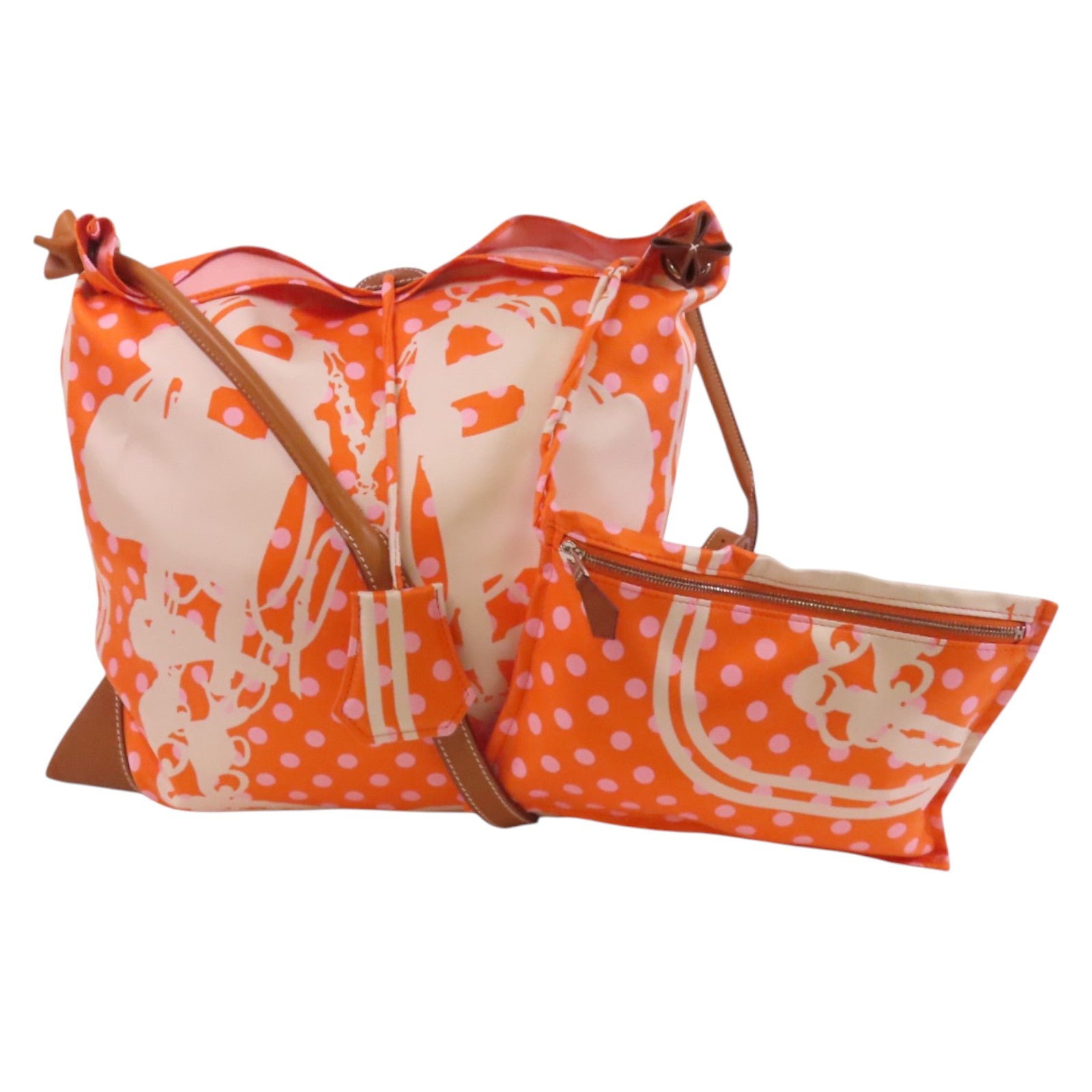 HERMES 絲質Silky City銀扣肩背袋