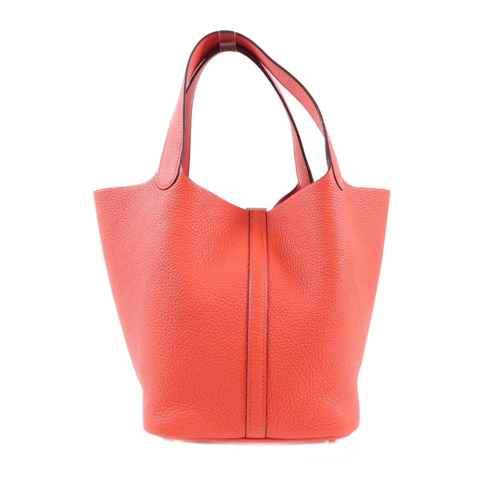 HERMES Clemence皮革Picotin MM銀扣手挽袋Rose Jaipur