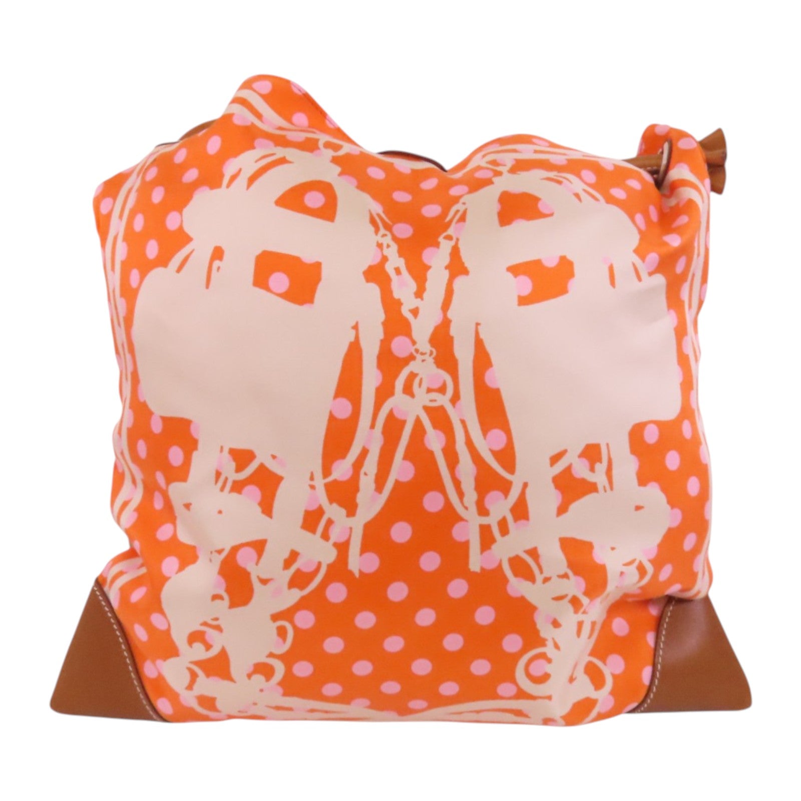 HERMES 絲質Silky City銀扣肩背袋