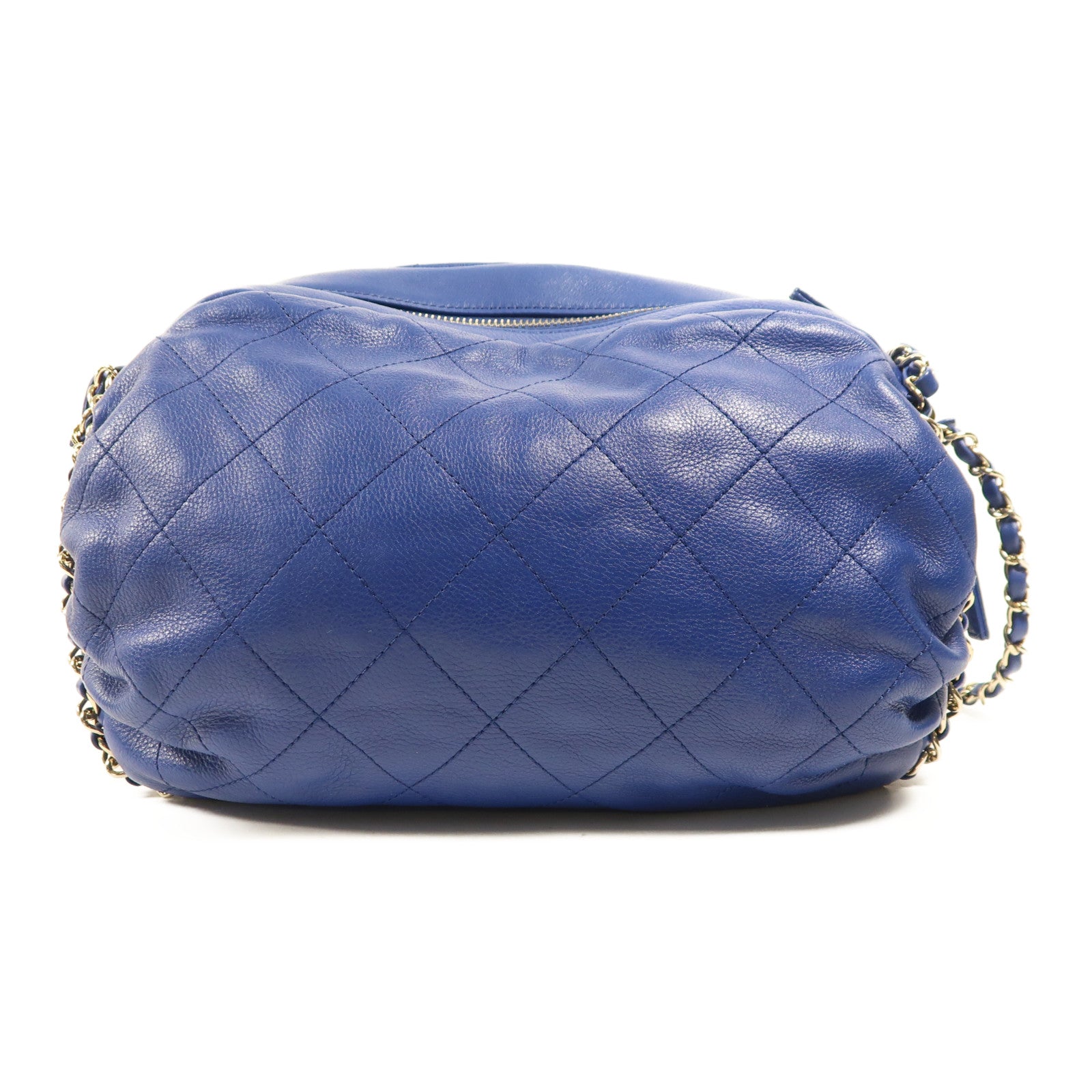 CHANEL 牛皮皮革Chain Shoulder金扣鏈帶肩背袋