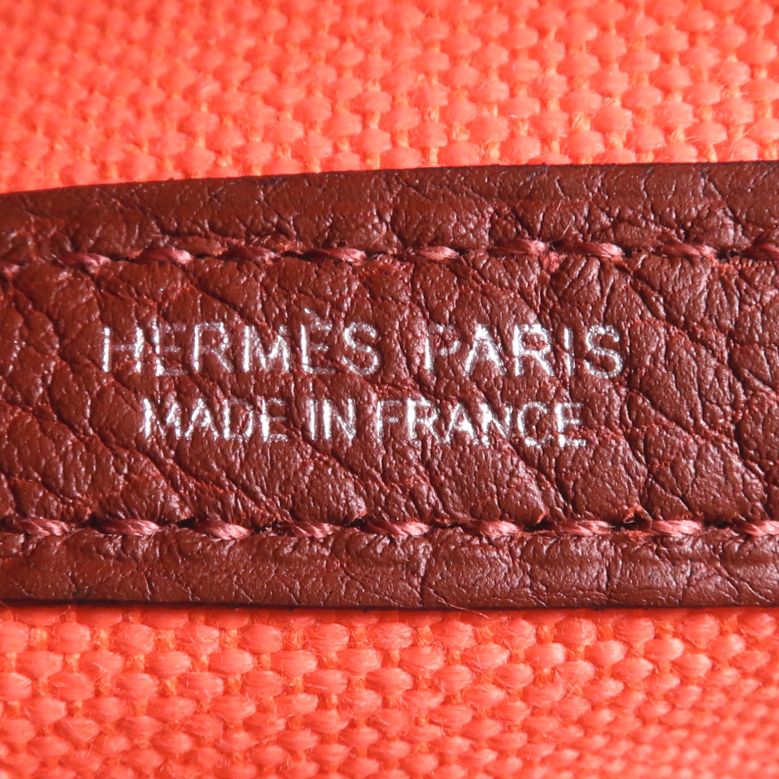 HERMES 帆布Garden Party TPM銀扣手挽袋