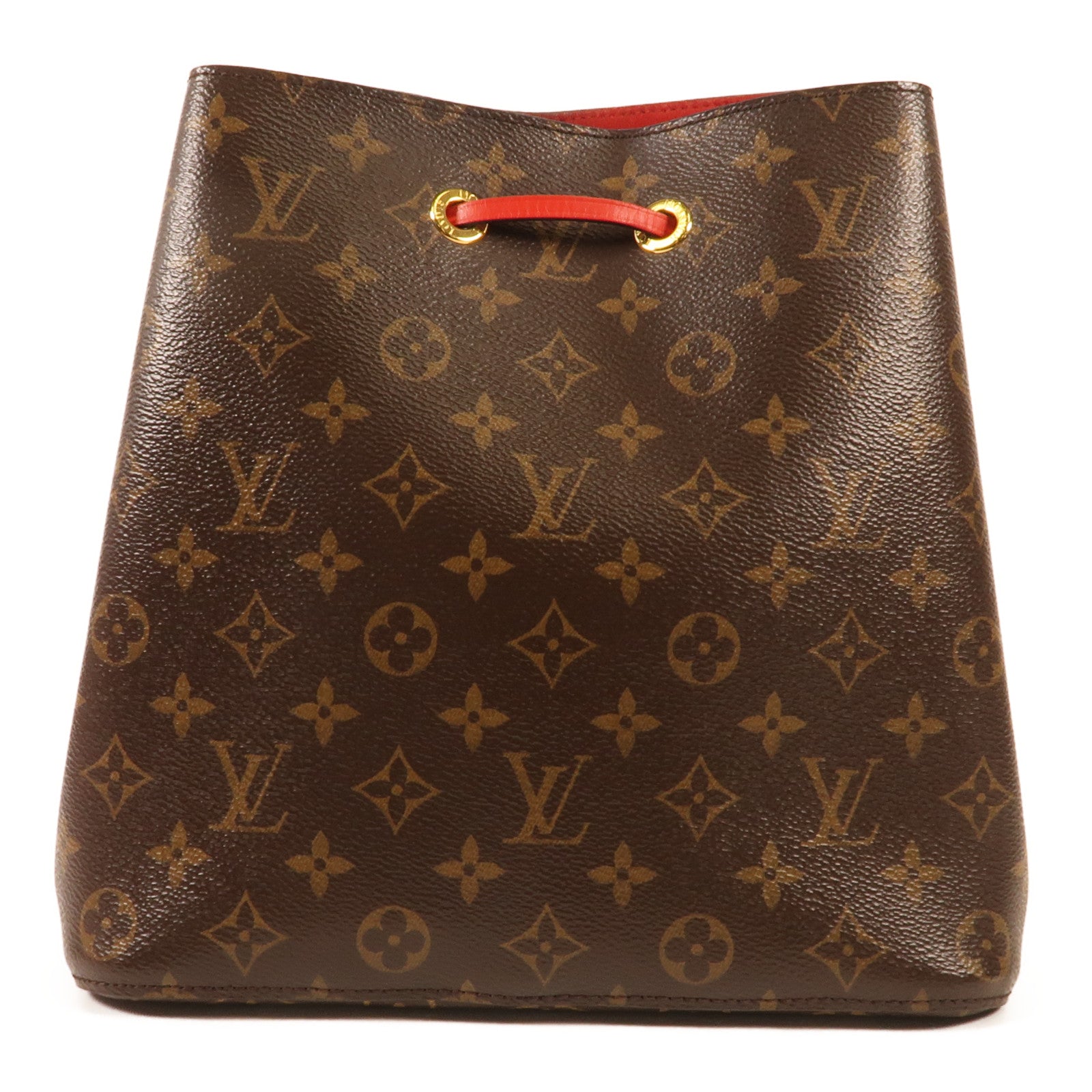 LOUIS VUITTON Monogram Neo Noe Bucket Bag金扣肩背袋Coquelicot