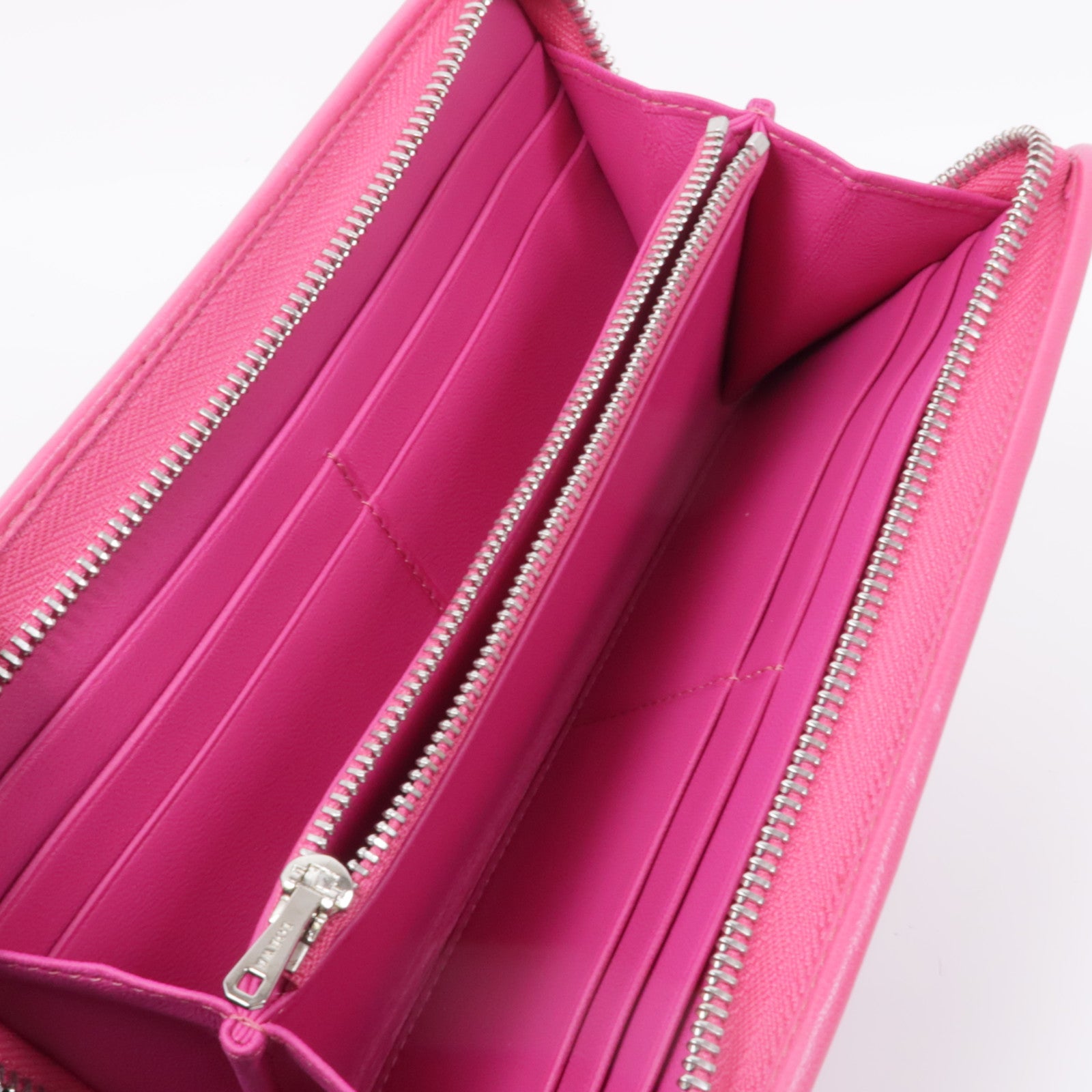 LOEWE 牛皮皮革Zipped Long Wallet銀扣長錢包