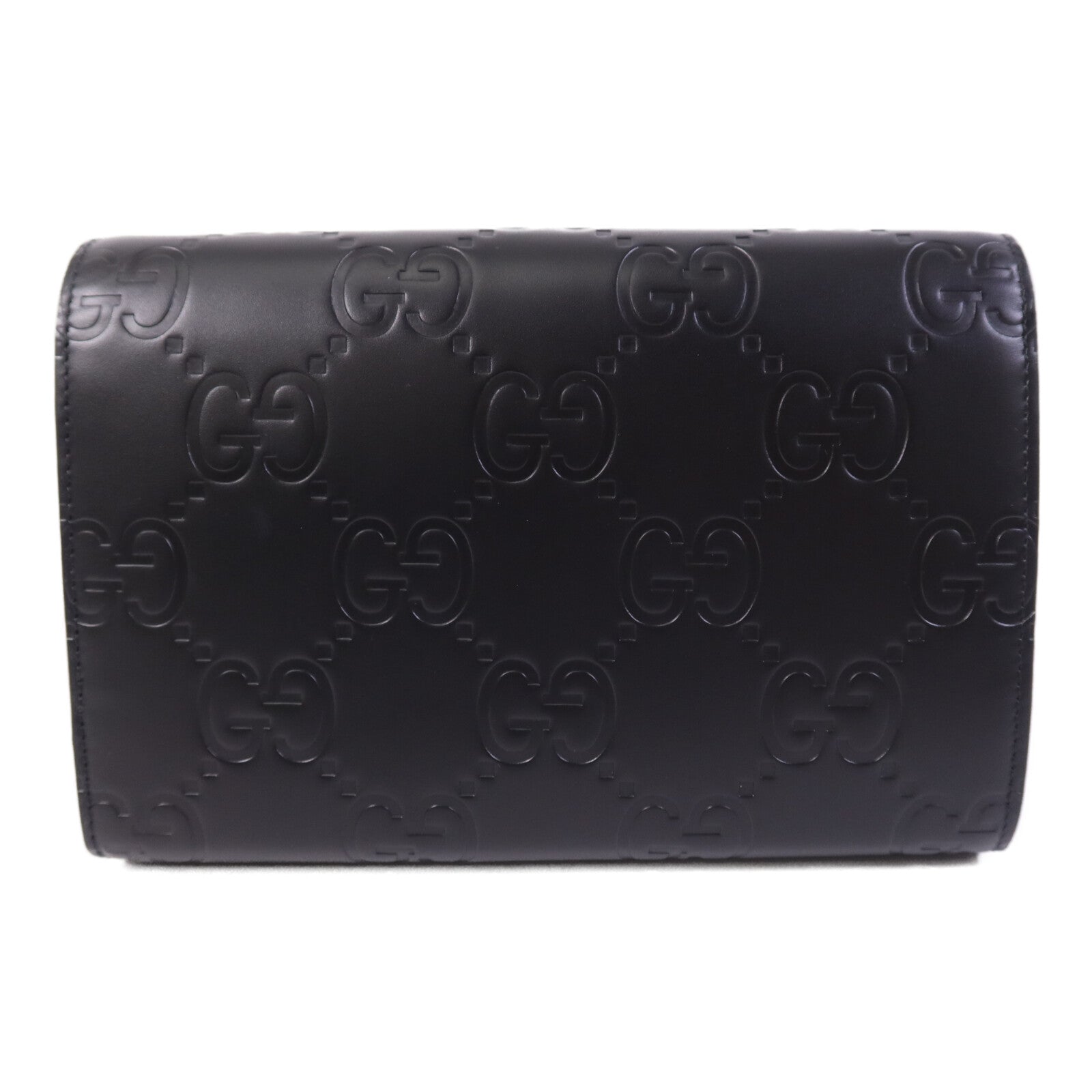GUCCI 【激減優惠】牛皮皮革GG Chain Wallet金扣鏈帶肩背袋