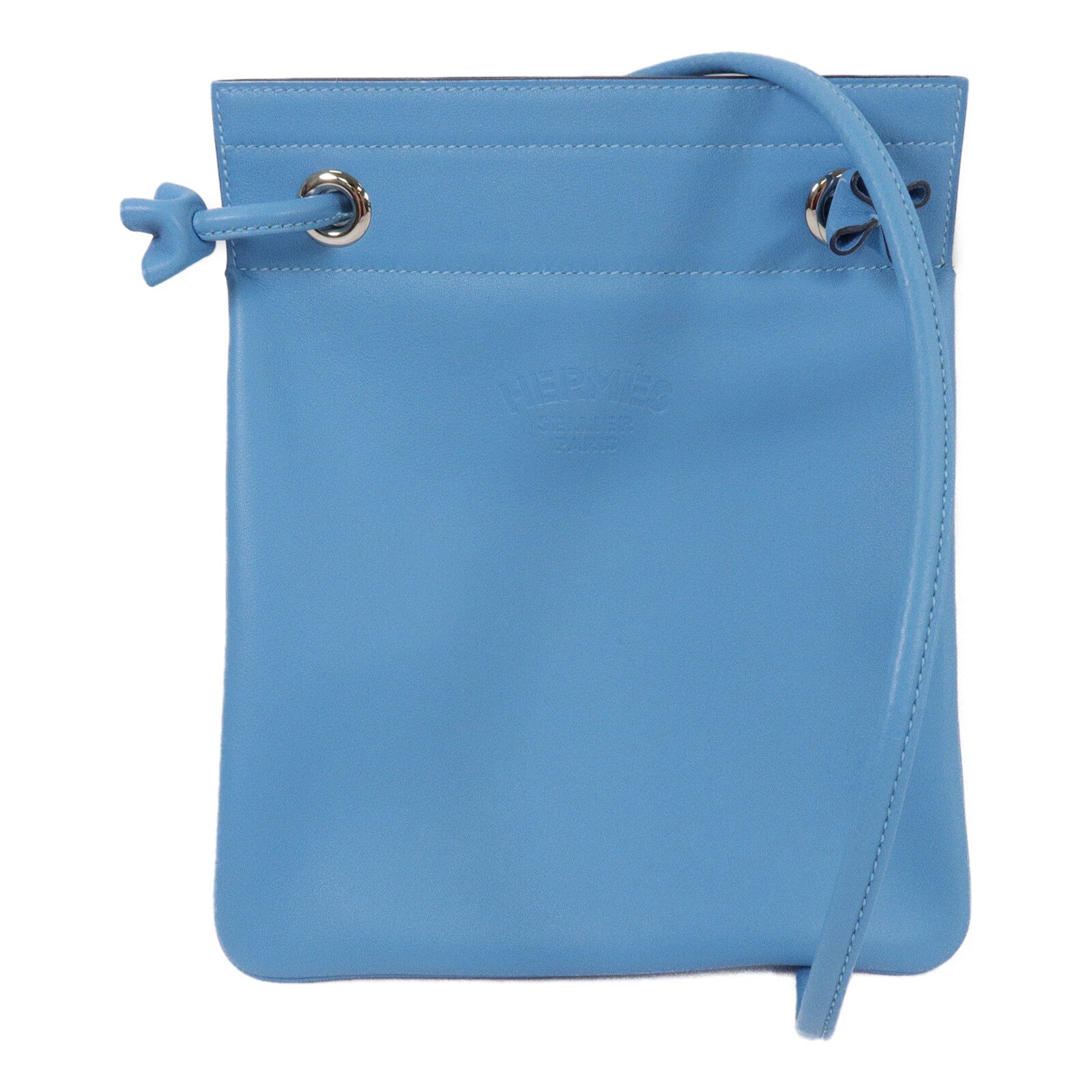 HERMES Swift皮革Aline Mini肩背袋Bleu Du Nord