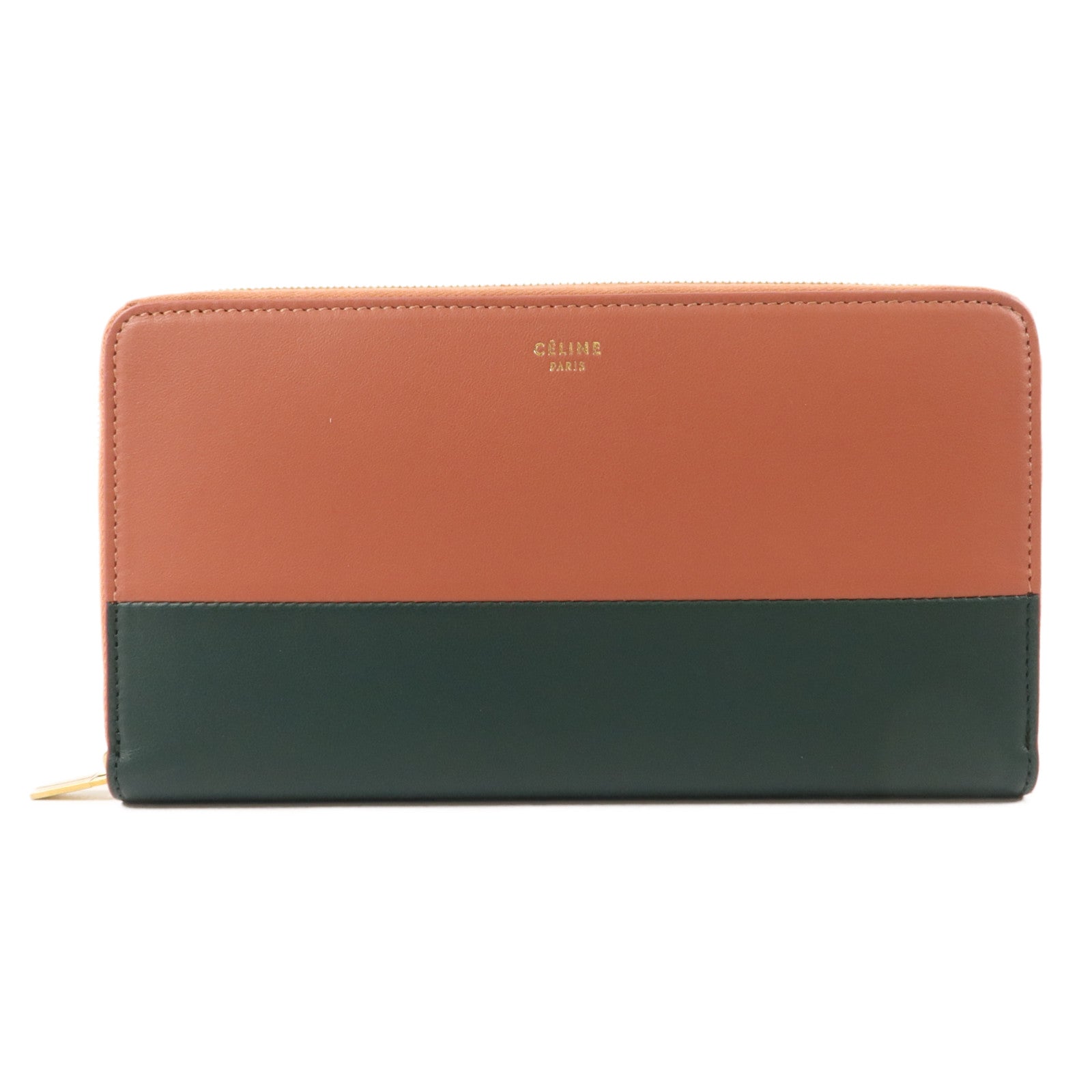 CELINE 牛皮皮革Large Zipped Wallet長錢包