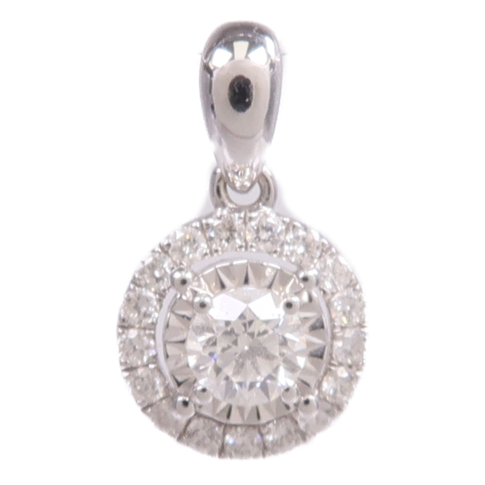JEWELRY 18K白金Diamond Pendant Top鑽石吊墜