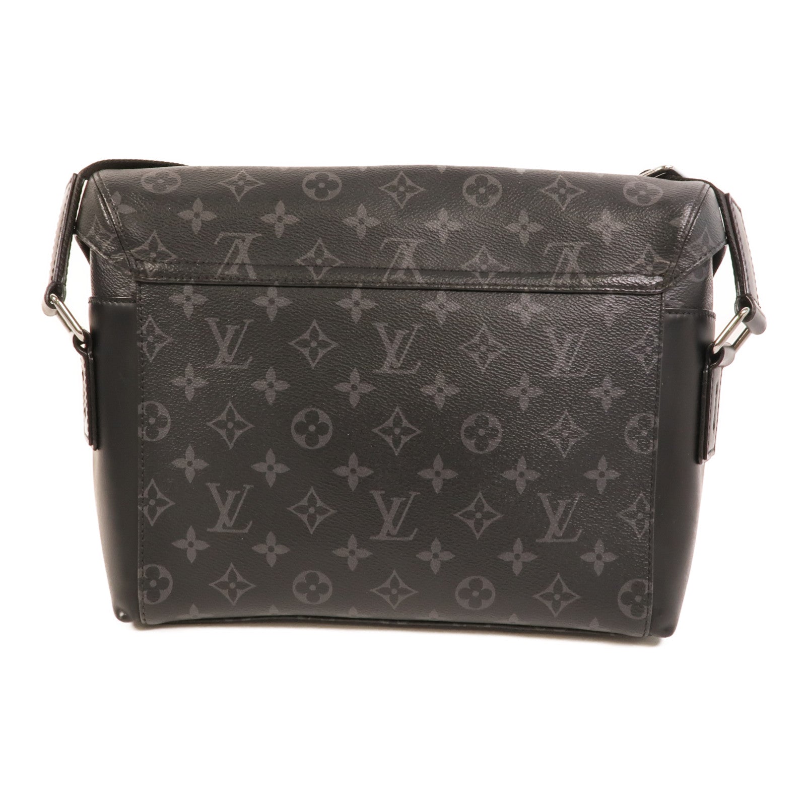 LOUIS VUITTON Monogram Eclipse Messenger PM Voyager銀扣肩背袋