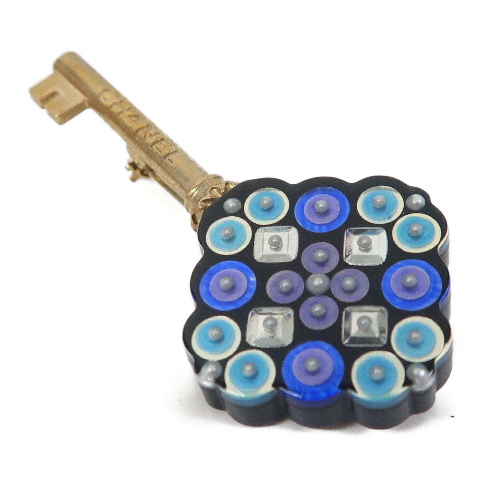 CHANEL 【激減優惠】金屬/PVC 胸針黑色/金色