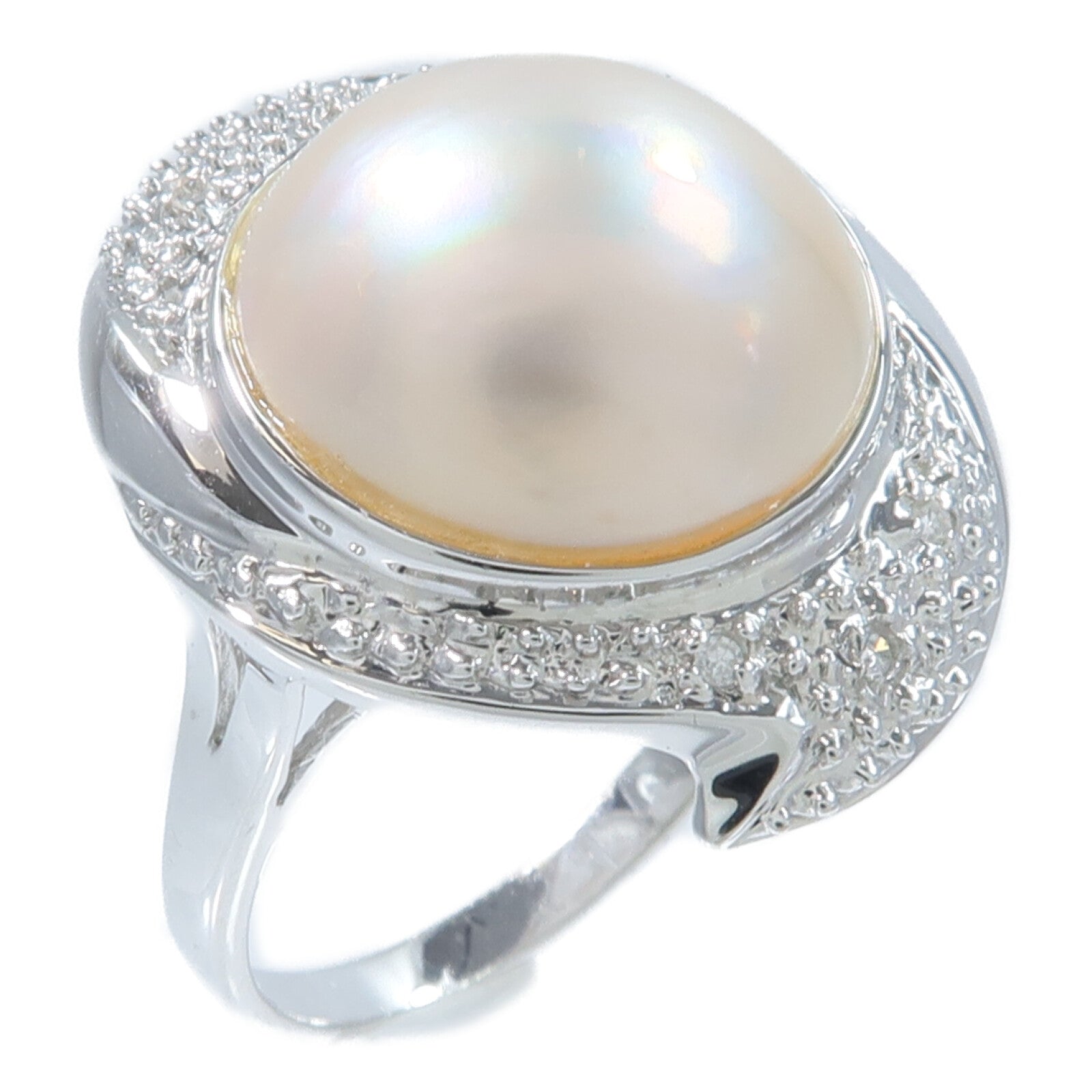 JEWELRY 14K白金Pearl Ring珍珠戒指