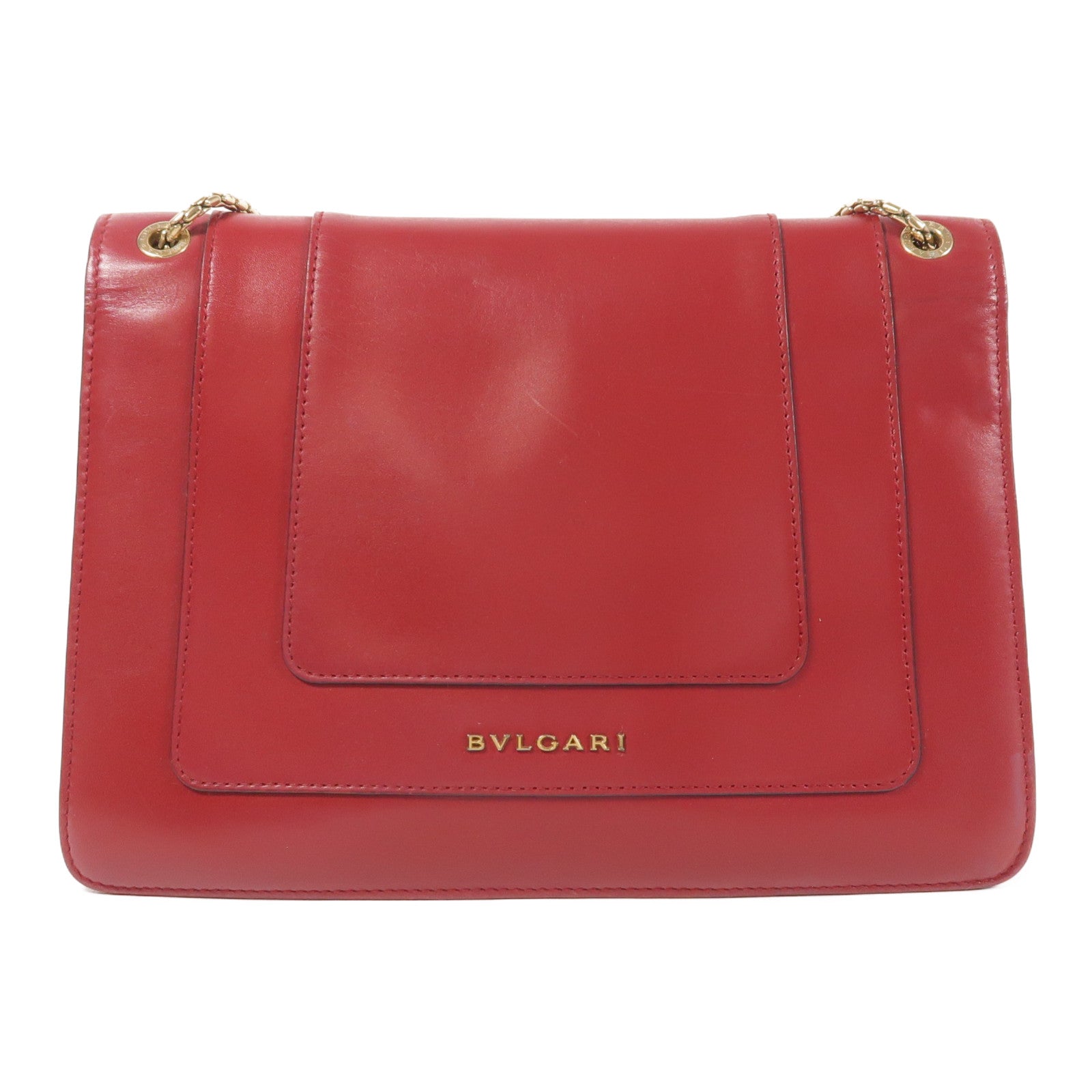 BVLGARI 牛皮皮革Serpenti Forever金扣鏈帶肩背袋