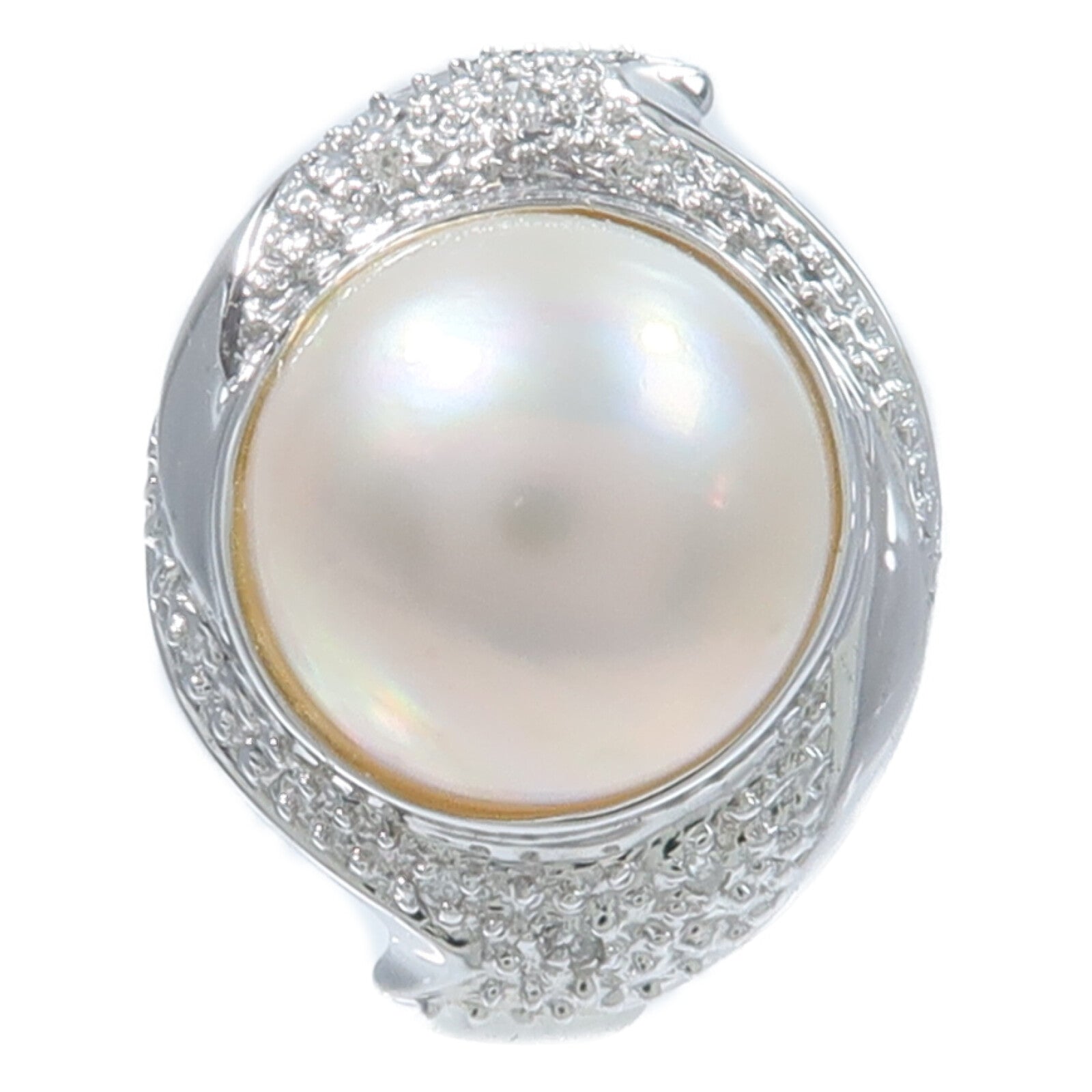 JEWELRY 14K白金Pearl Ring珍珠戒指