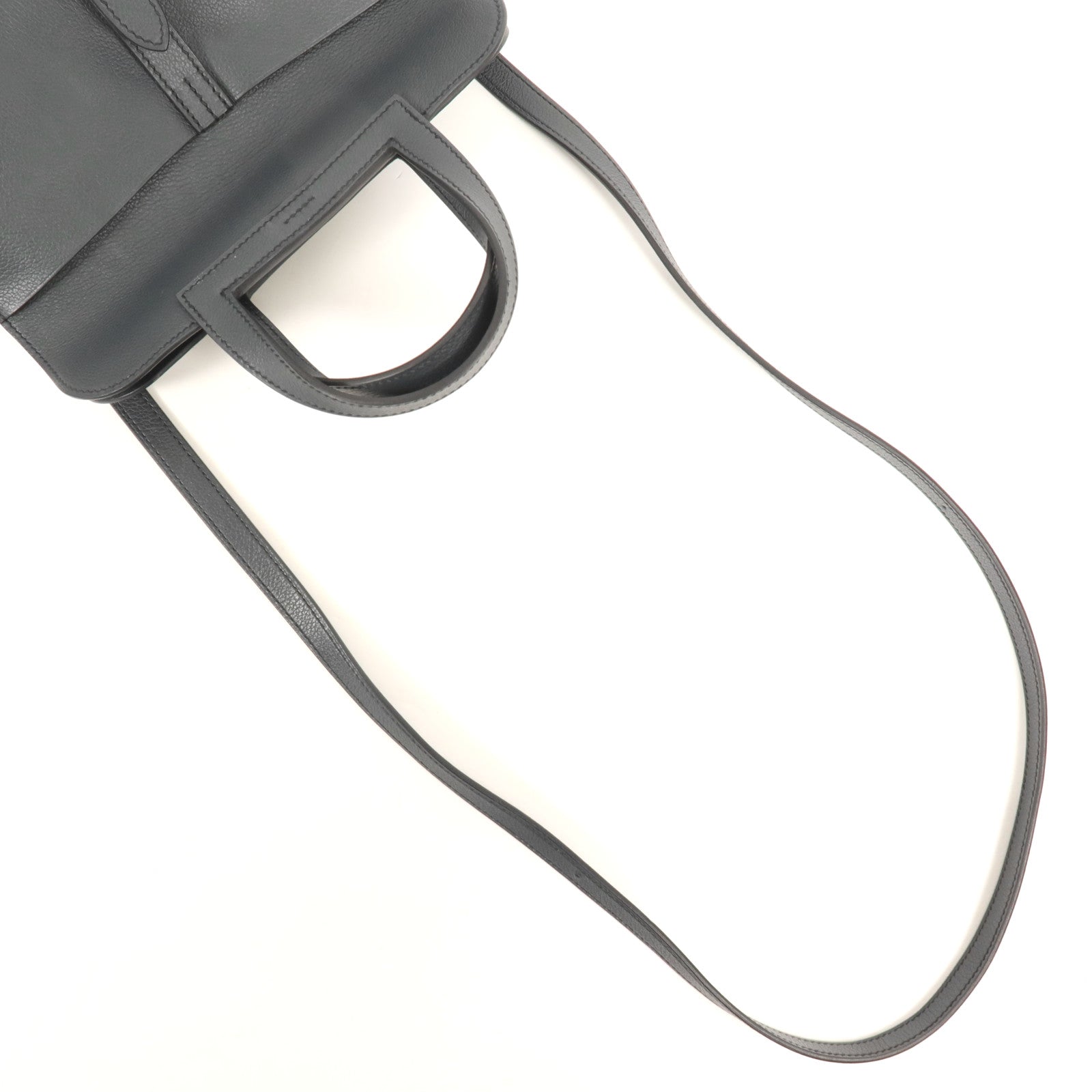 HERMES Evercolor皮革Halzan 25銀扣手挽肩背兩用袋