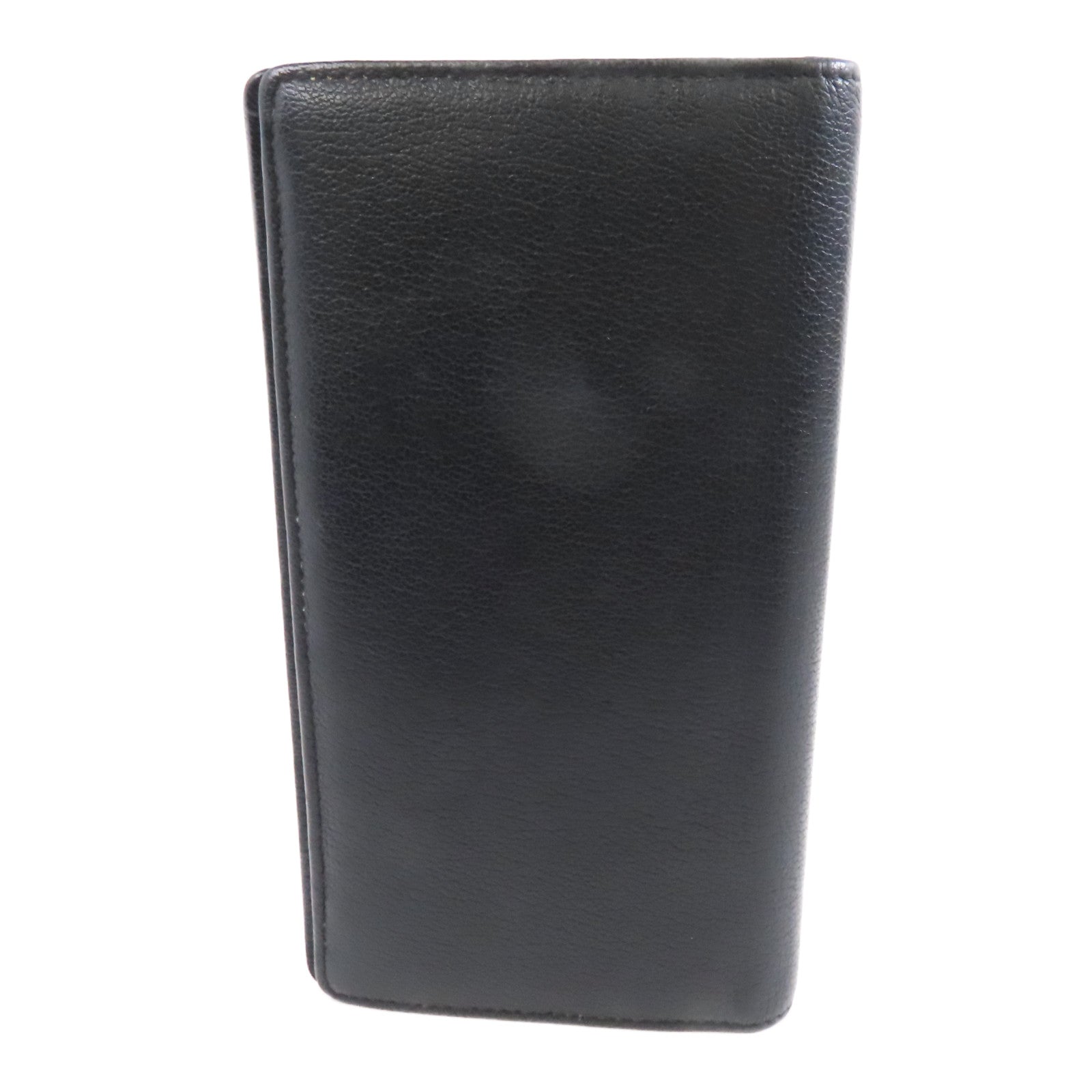 CHANEL 【激減優惠】皮革Long Wallet金扣長錢包黑色