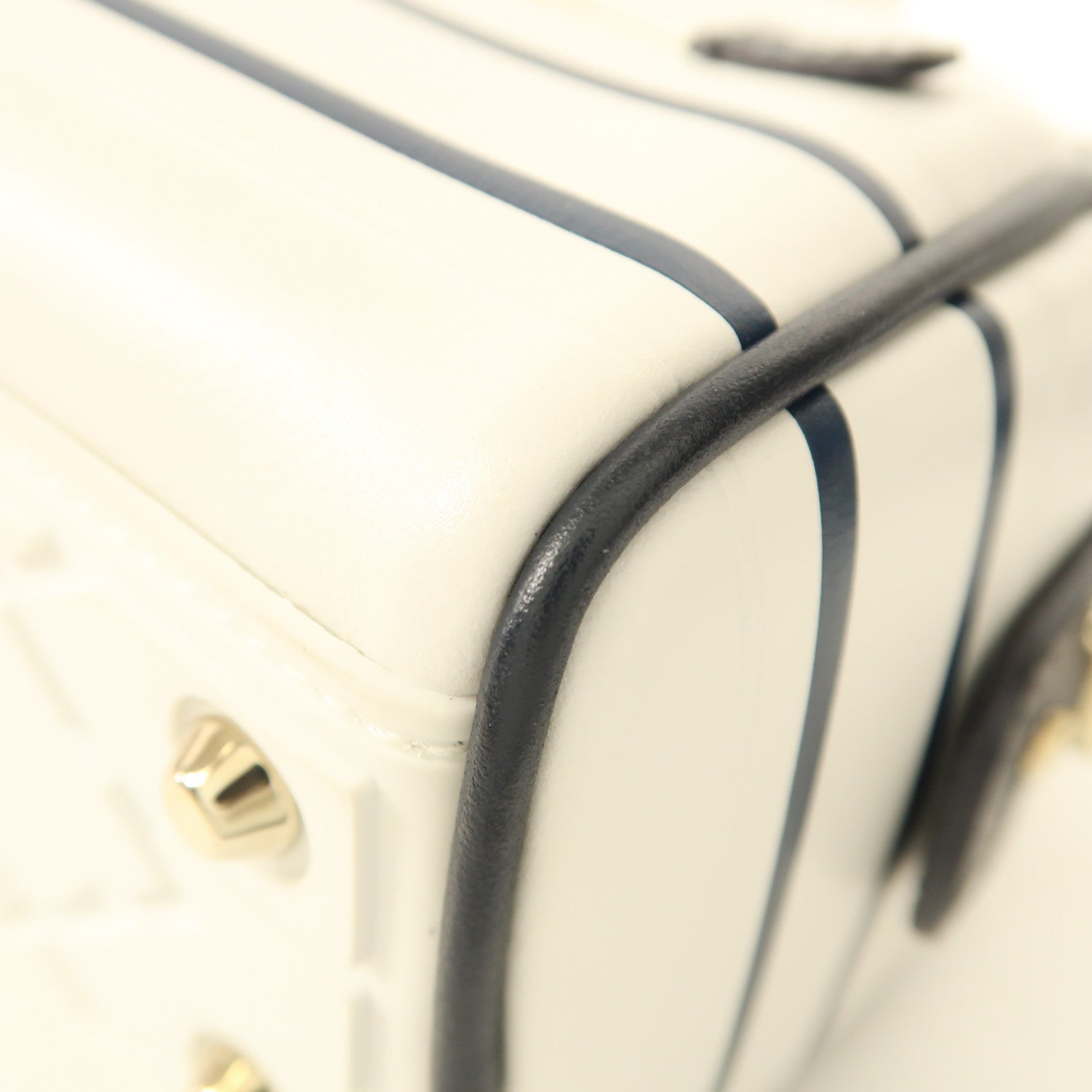 Dior 牛皮皮革Vibe Bowling Small金扣手挽肩背兩用袋