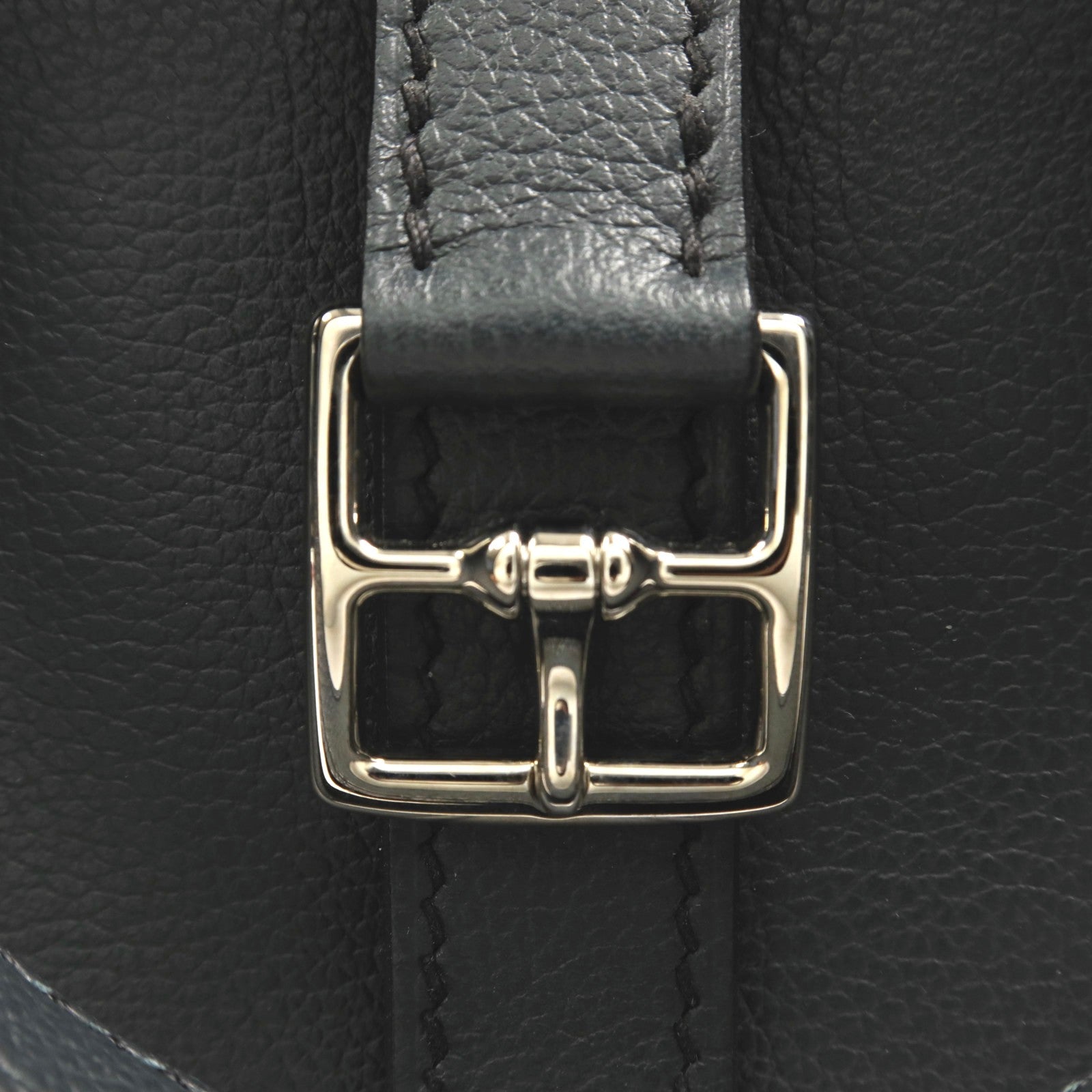 HERMES Evercolor皮革Halzan 25銀扣手挽肩背兩用袋