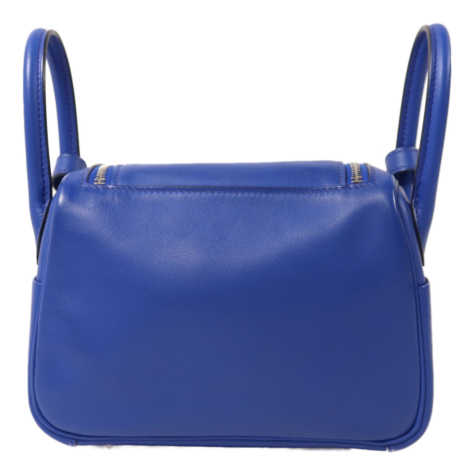 HERMES Swift皮革Mini Lindy手挽肩背兩用袋Bleu Royal/Menthe