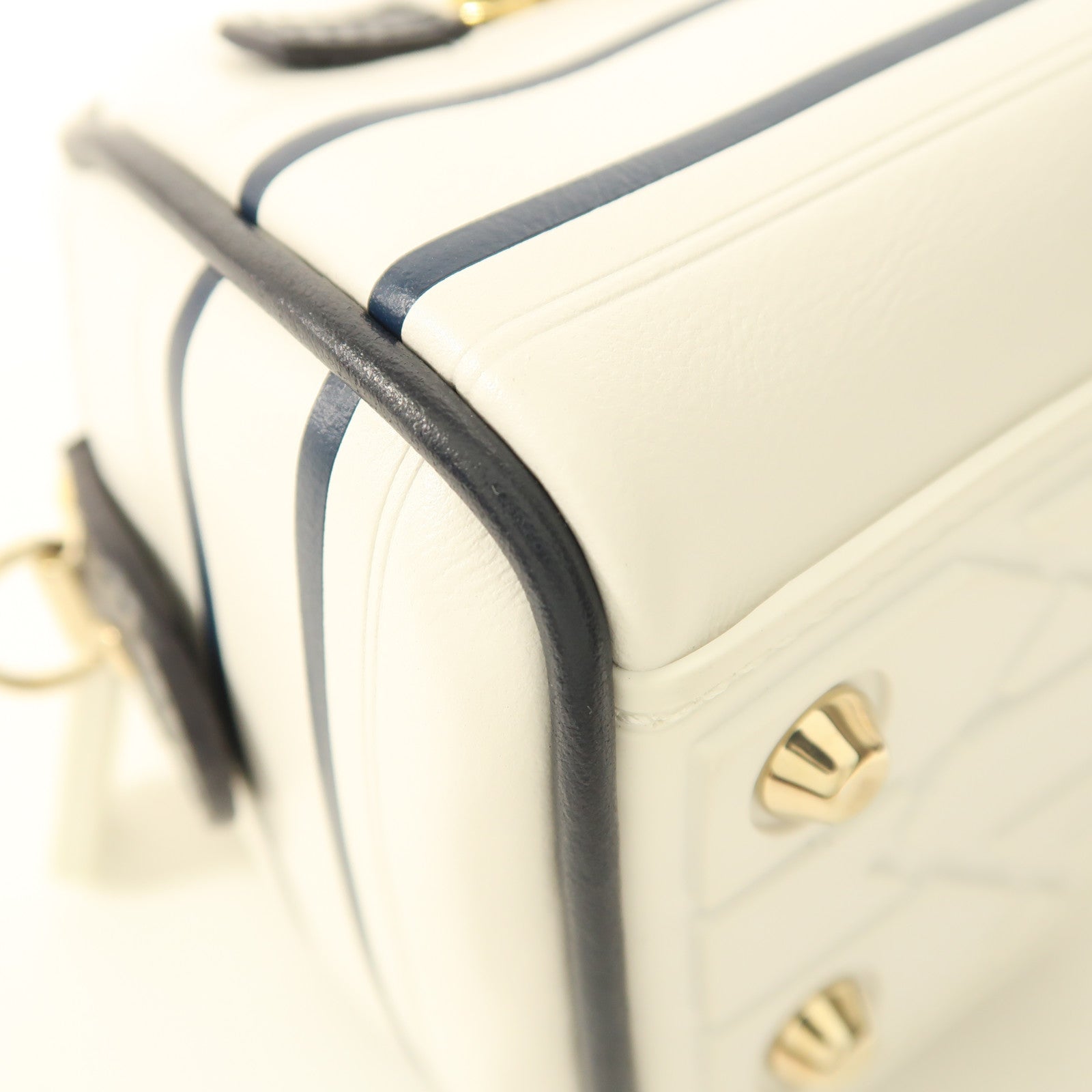 Dior 牛皮皮革Vibe Bowling Small金扣手挽肩背兩用袋