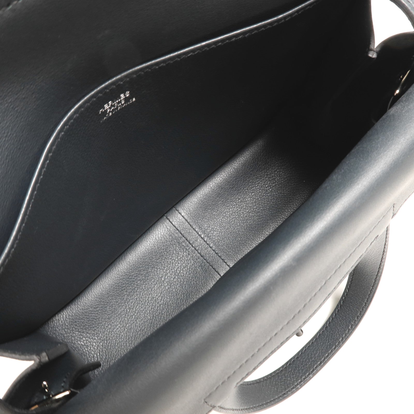 HERMES Evercolor皮革Halzan 25銀扣手挽肩背兩用袋