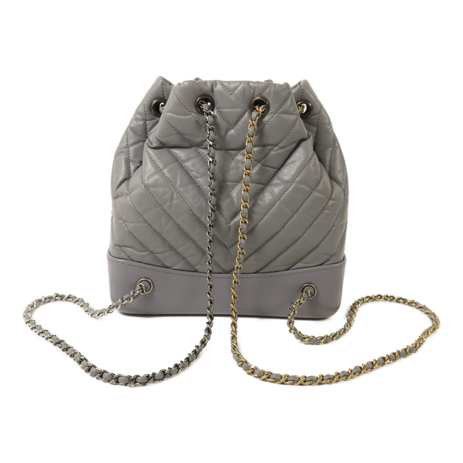 CHANEL 牛皮皮革Gabrielle BackPack鏈帶背包