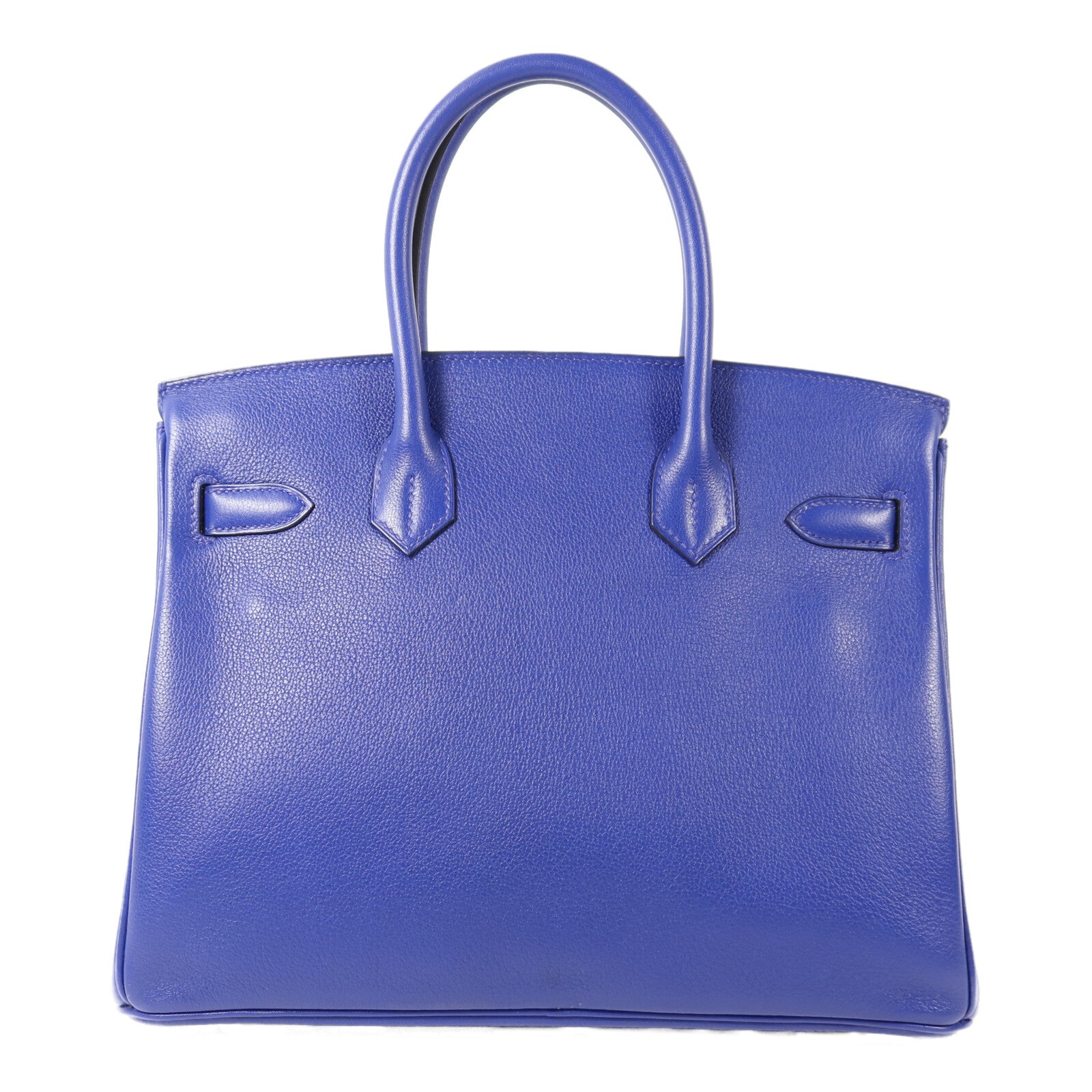 HERMES Novillo皮革Birkin 30金扣手挽袋Bleu Electrique