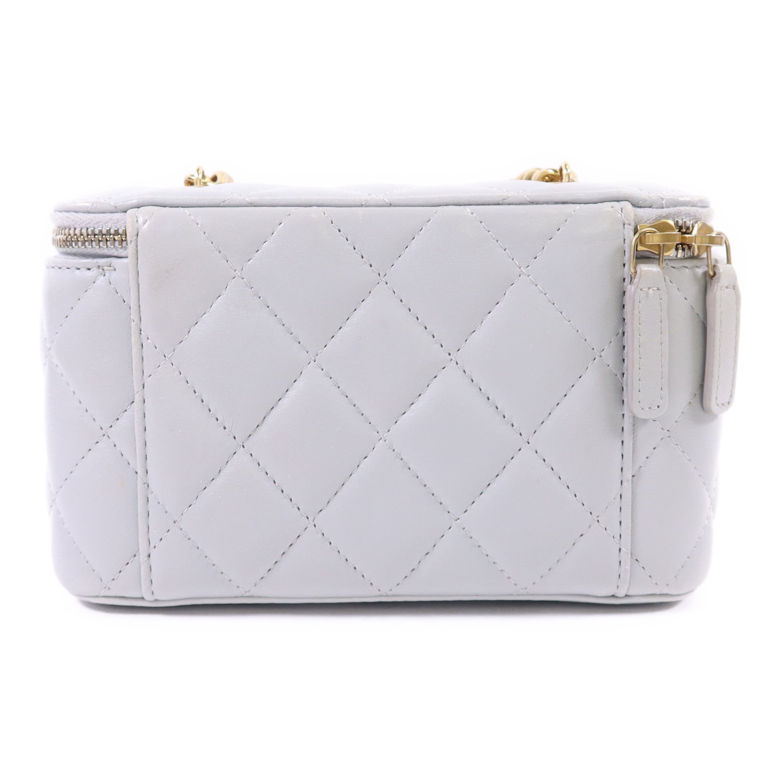 CHANEL 羊皮皮革Vanity Case金扣鏈帶肩背袋