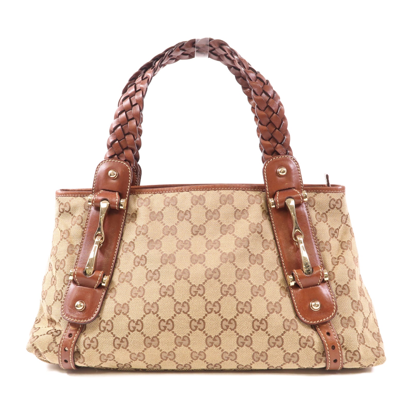GUCCI GG GHW Shoulder Bag 141599 Canvas Brown