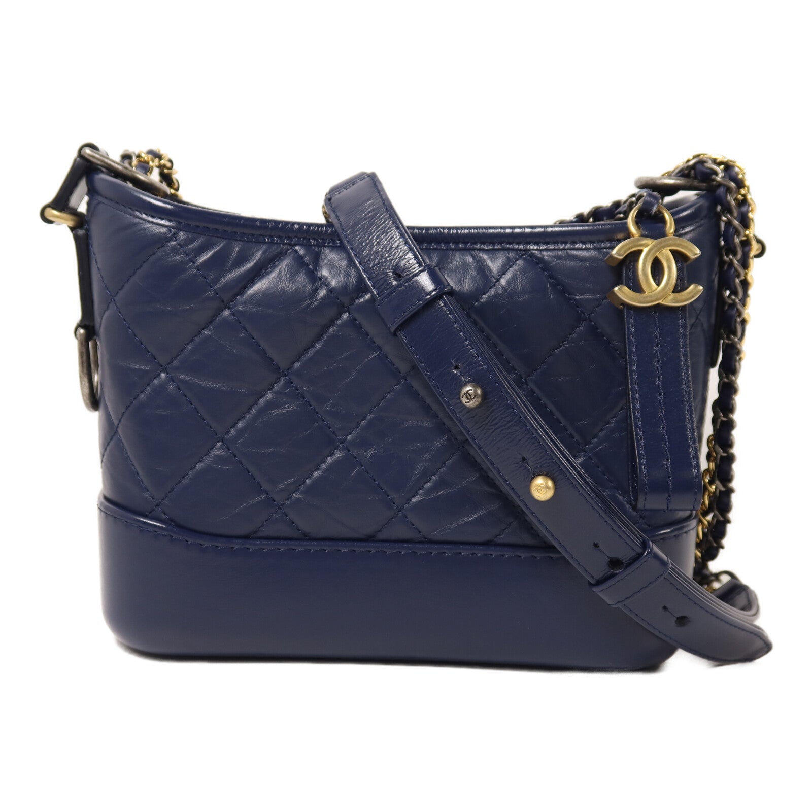 CHANEL 牛皮皮革Gabrielle Small鏈帶手挽肩背兩用袋