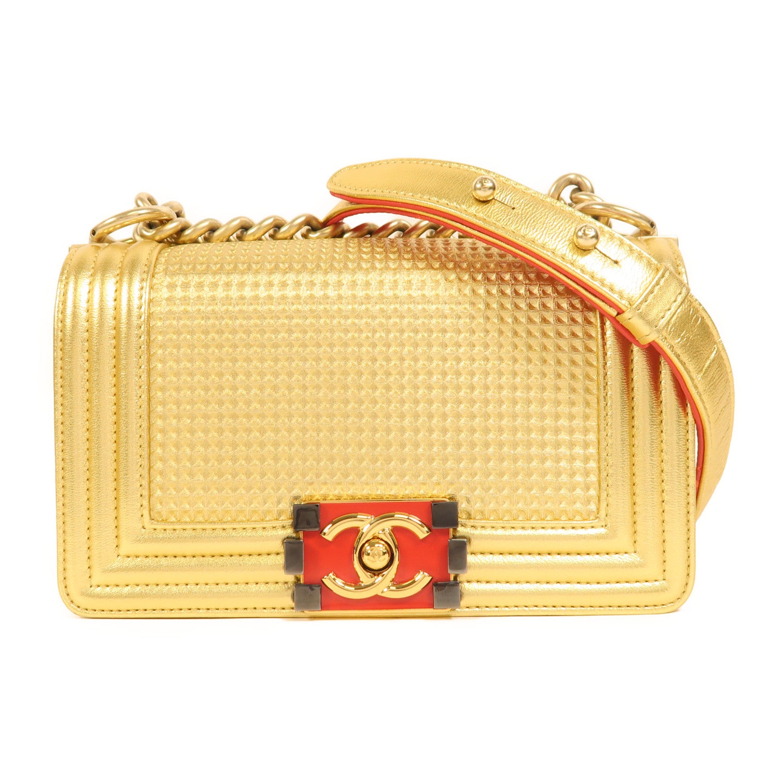 CHANEL 【激減優惠】牛皮皮革Boy 20鏈帶肩背袋