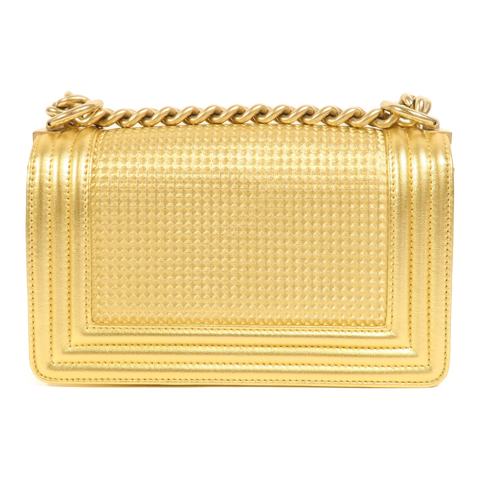 CHANEL 牛皮皮革Boy 20鏈帶肩背袋