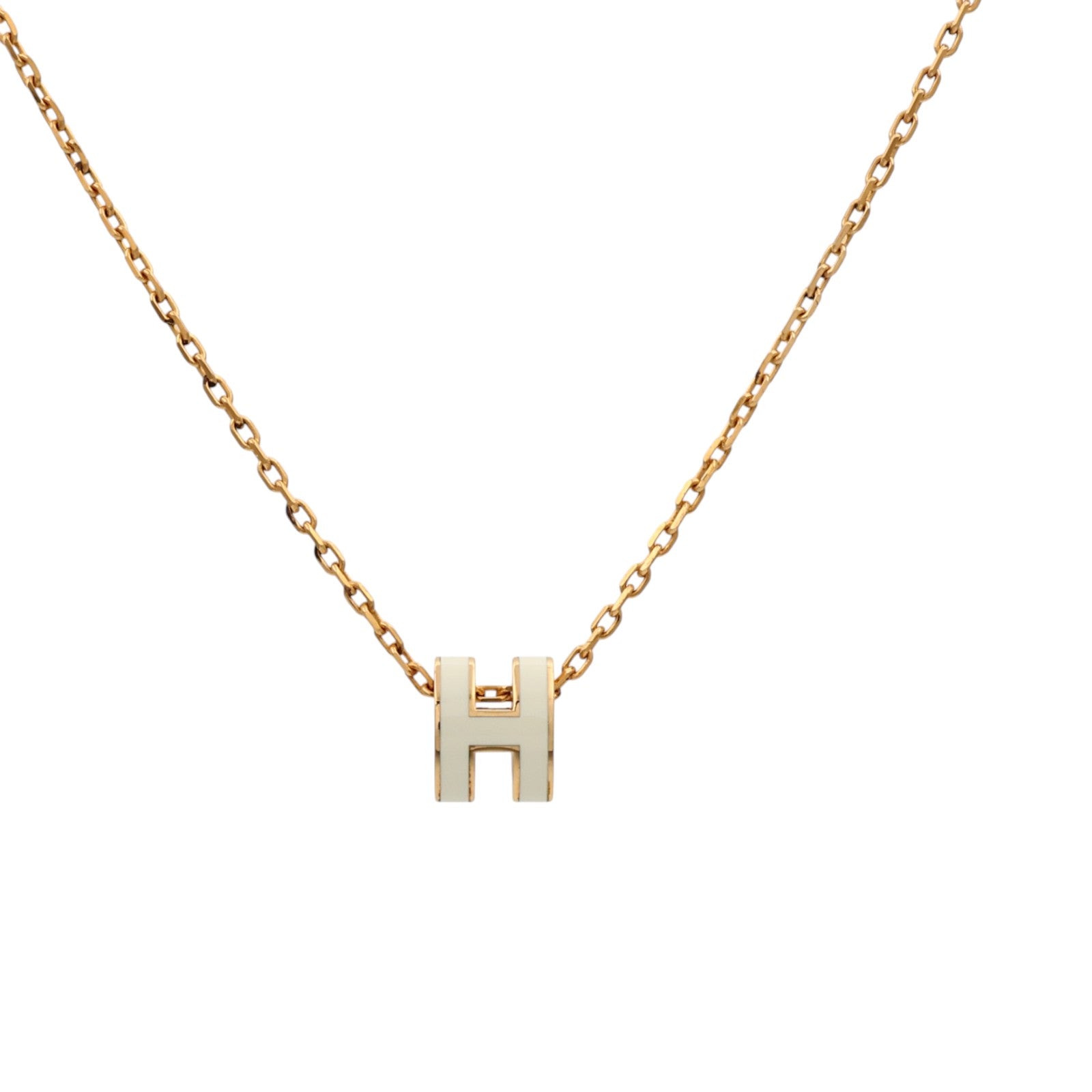 HERMES 金屬/琺瑯Mini Pop H Necklace項鍊Nata