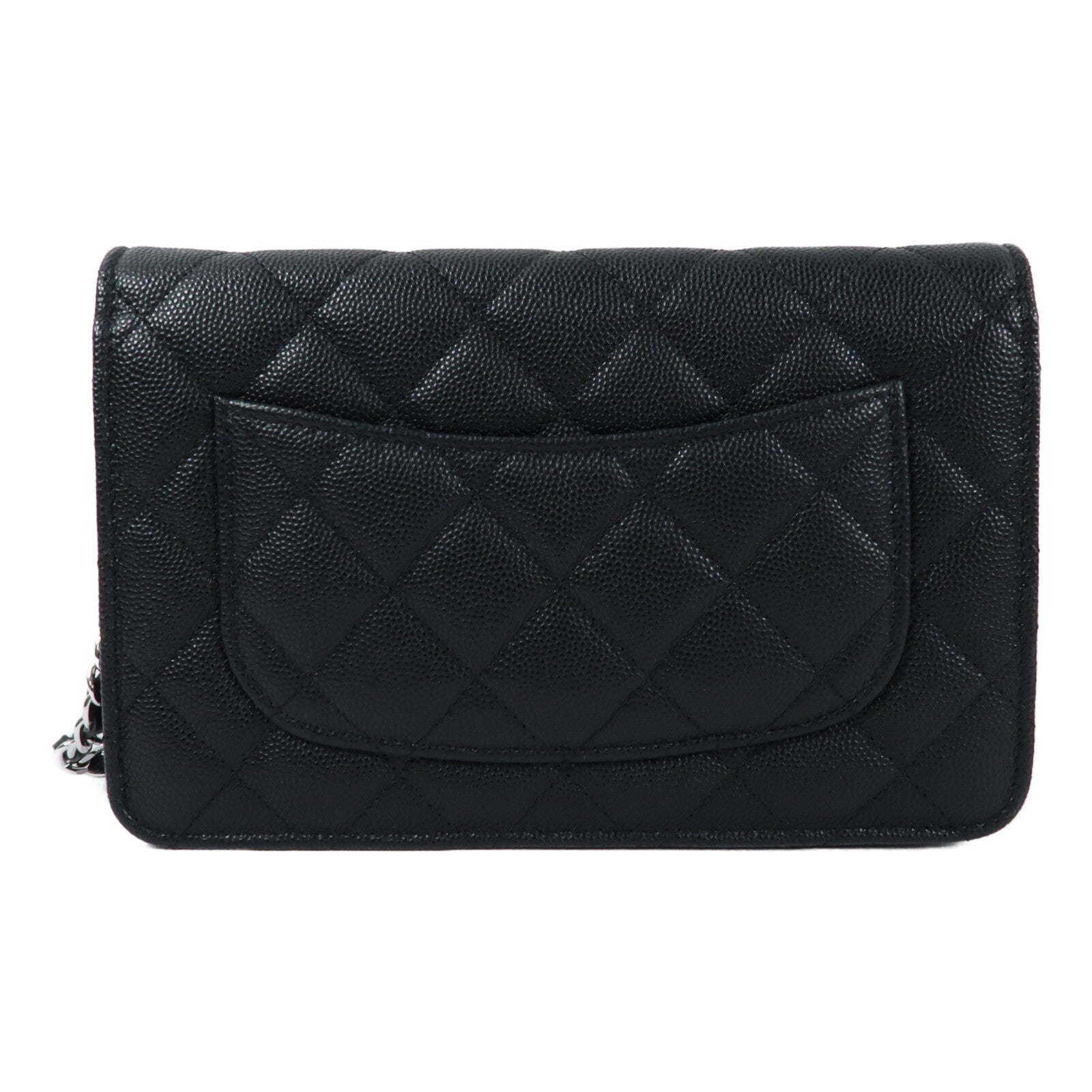 CHANEL 牛皮皮革WOC Wallet On Chain銀扣鏈帶肩背袋