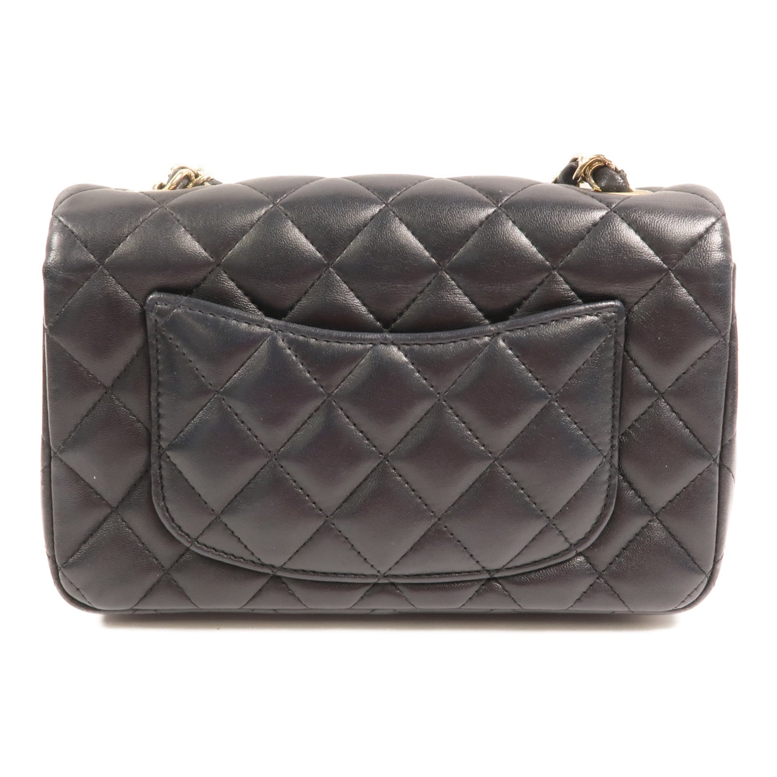 CHANEL 羊皮皮革Chain Shoulder金扣鏈帶肩背袋