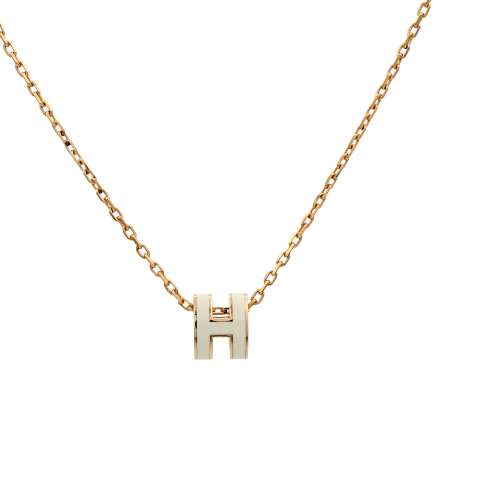 HERMES 金屬/琺瑯Mini Pop H Necklace項鍊Nata