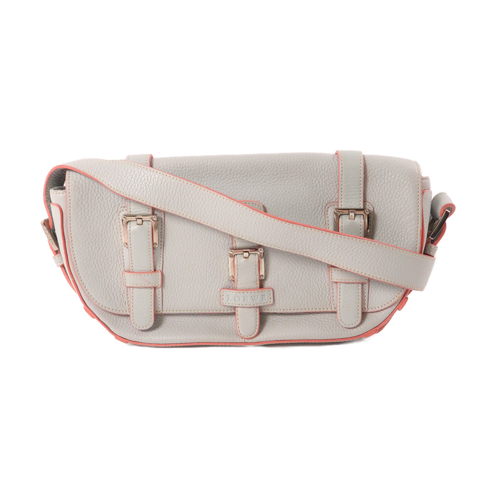 LOEWE SHW Shoulder Bag Calfskin Leather Light Blue