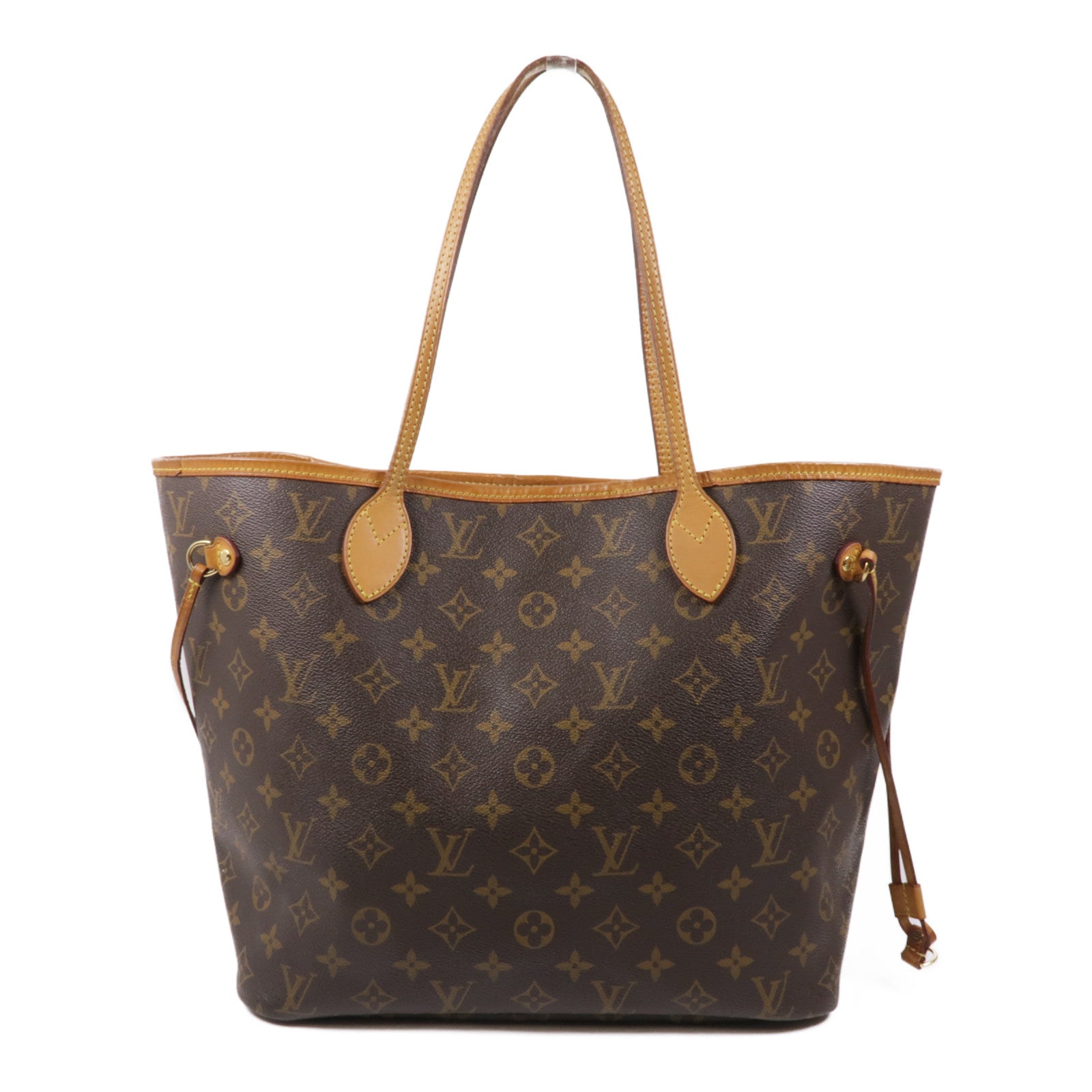 LOUIS VUITTON Monogram Neverfull MM金扣肩背袋手挽袋