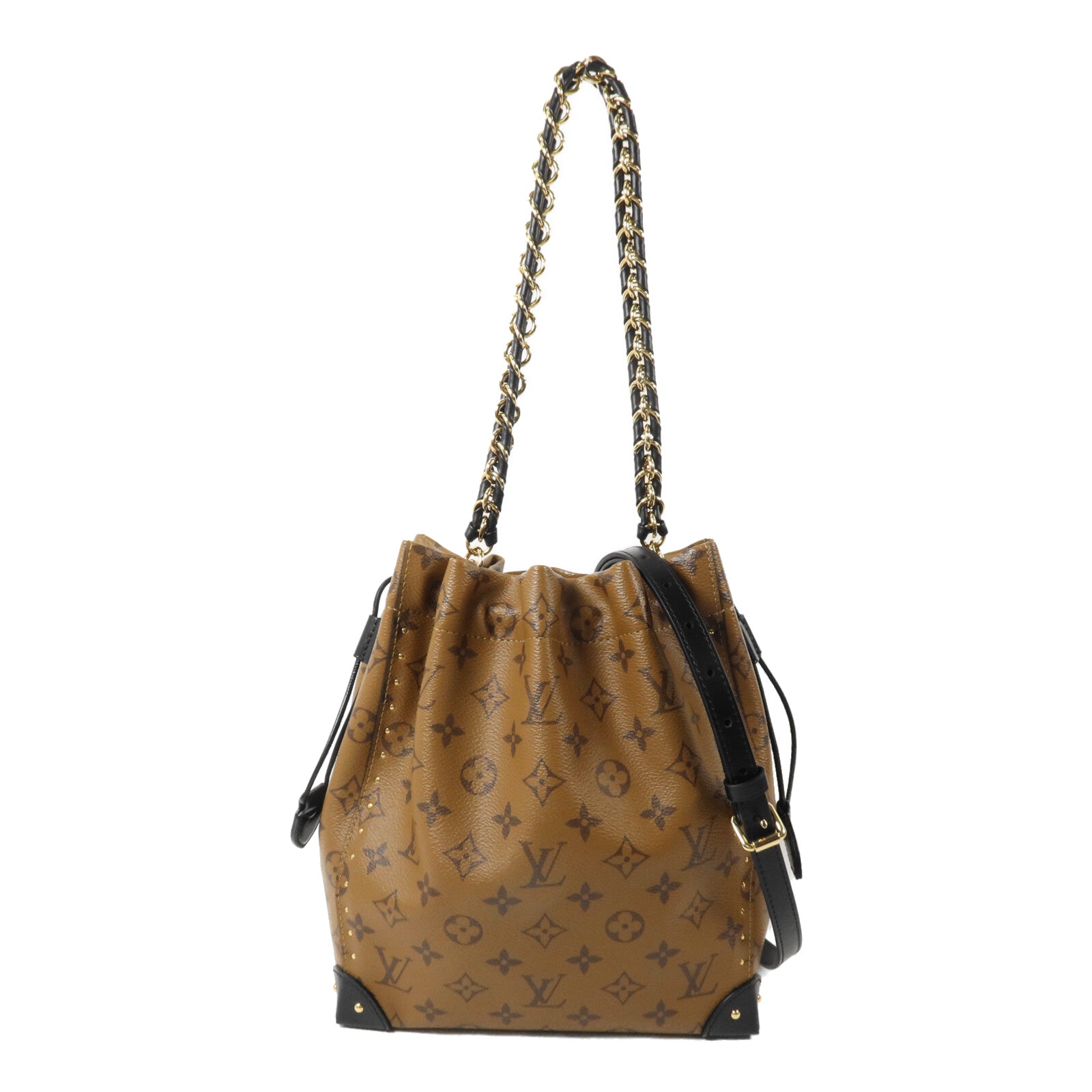 LOUIS VUITTON Monogram Reverse Noe Trunk PM鏈帶手挽肩背兩用袋