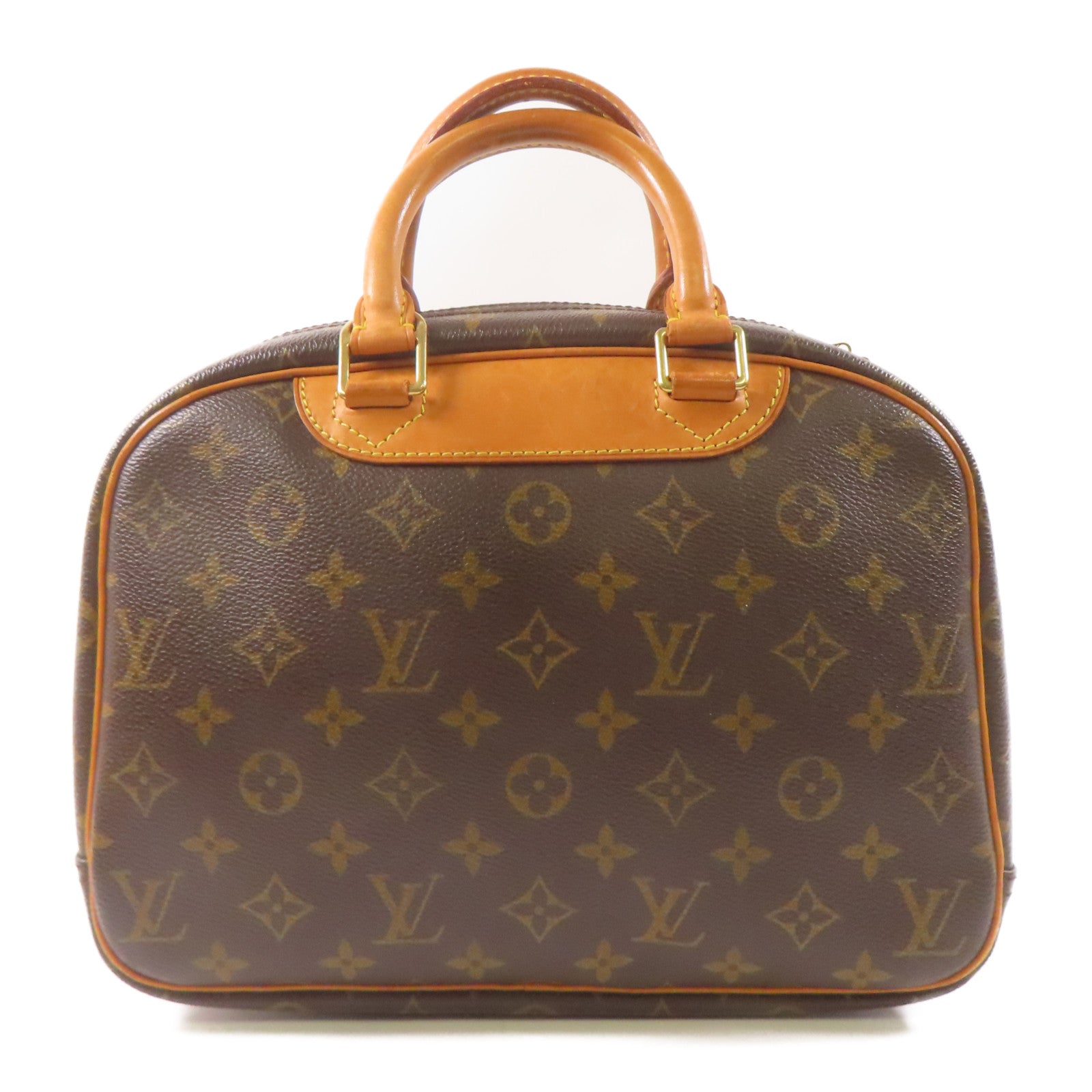 LOUIS VUITTON 【激減優惠】Monogram Trouville金扣手挽袋棕色