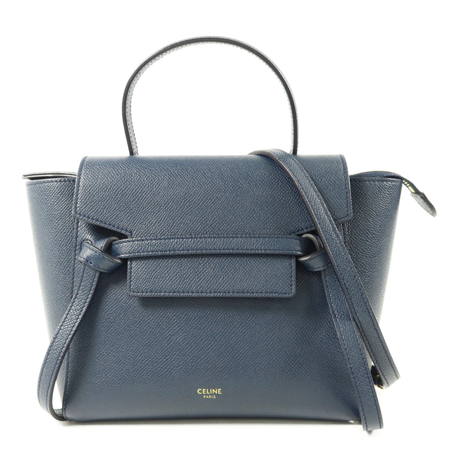 CELINE 牛皮皮革Mini Belt Bag金扣手挽肩背兩用袋