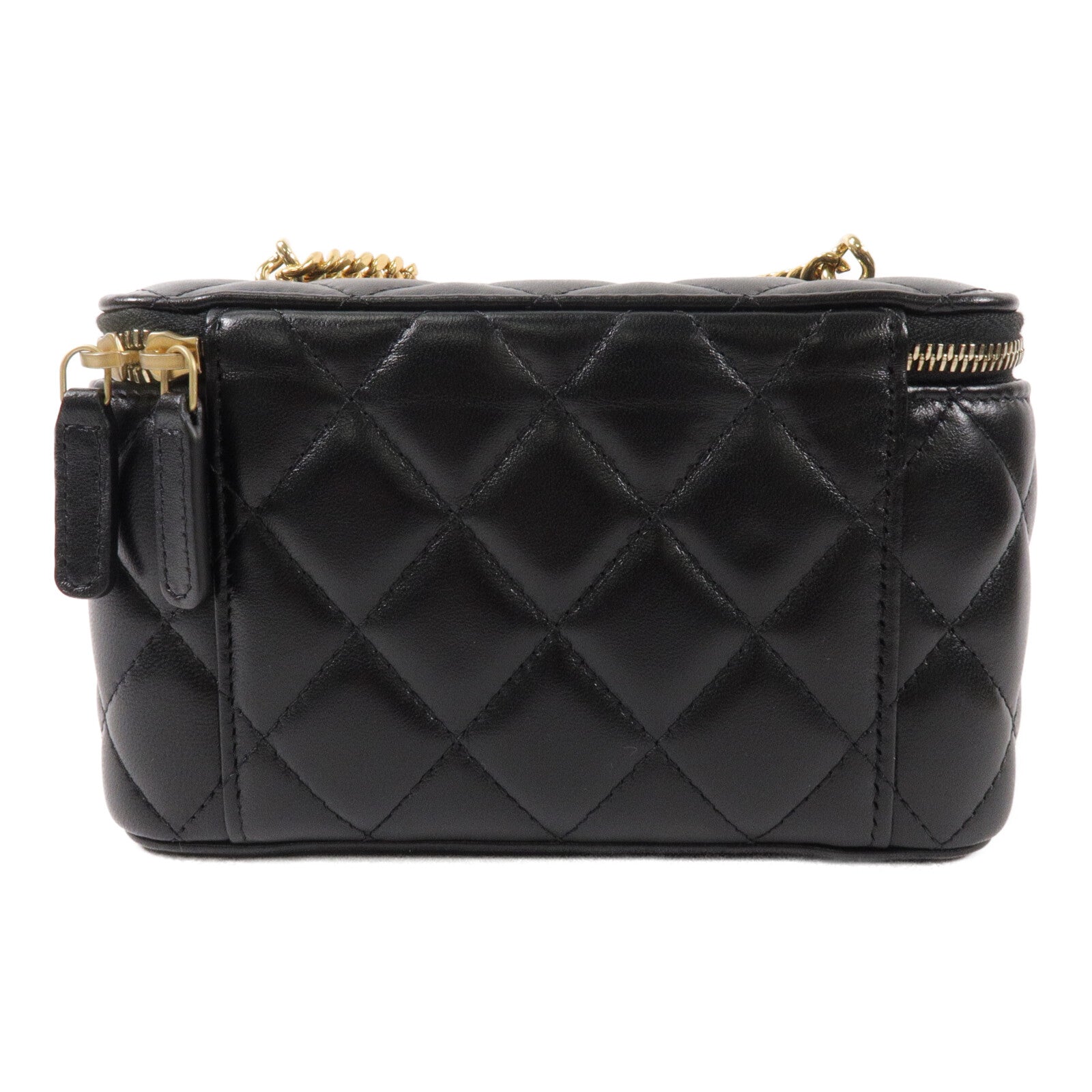 CHANEL 羊皮皮革Vanity Case鏈帶肩背袋