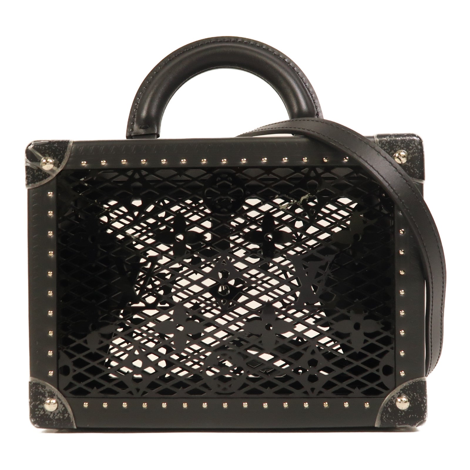 LOUIS VUITTON 【激減優惠】牛皮皮革/PVC Petite Valise銀扣手挽肩背兩用袋