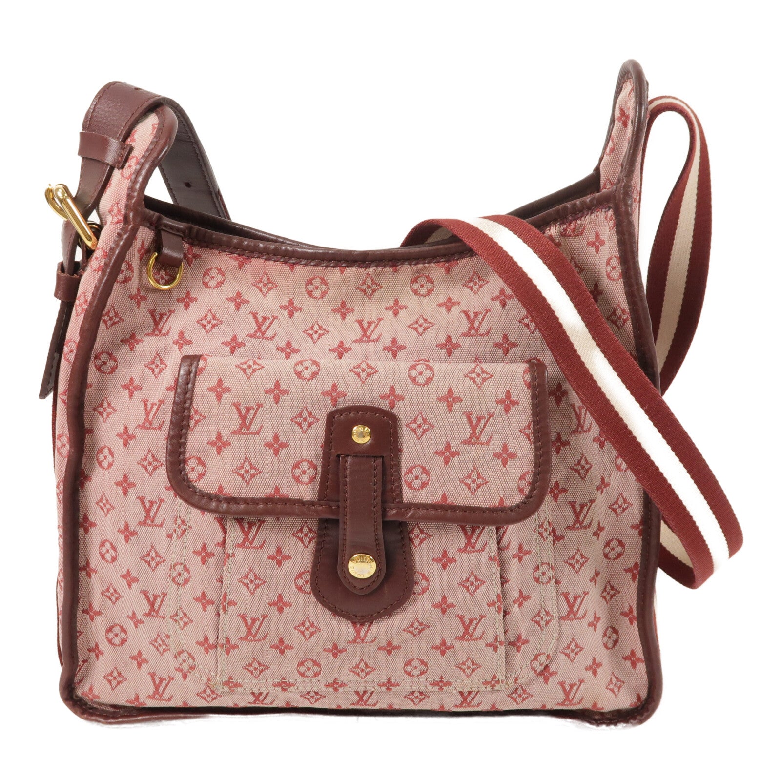 LOUIS VUITTON Monogram Mini Lin Mini Besace Mary 金扣肩背袋Kate