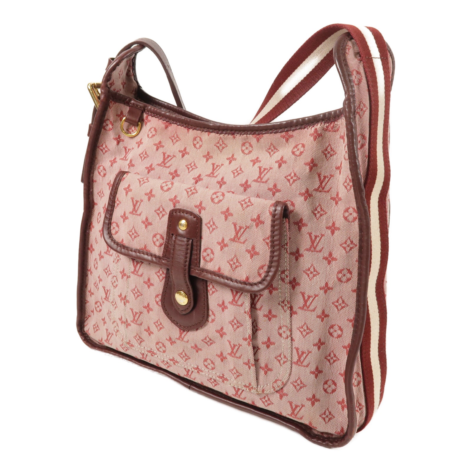 LOUIS VUITTON Monogram Mini Lin Mini Besace Mary 金扣肩背袋Kate