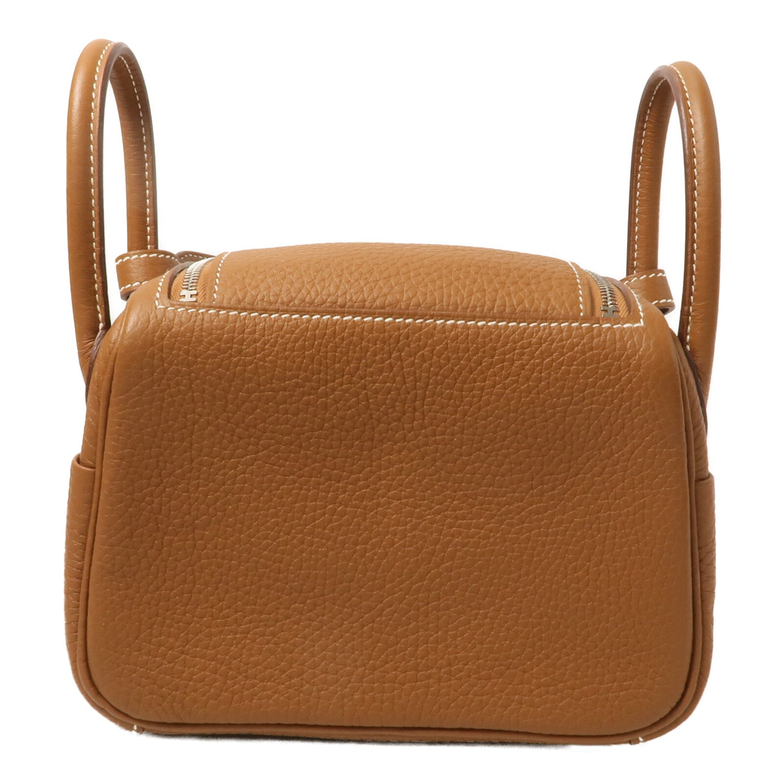 HERMES Clemence皮革Mini Lindy金扣手挽肩背兩用袋Gold